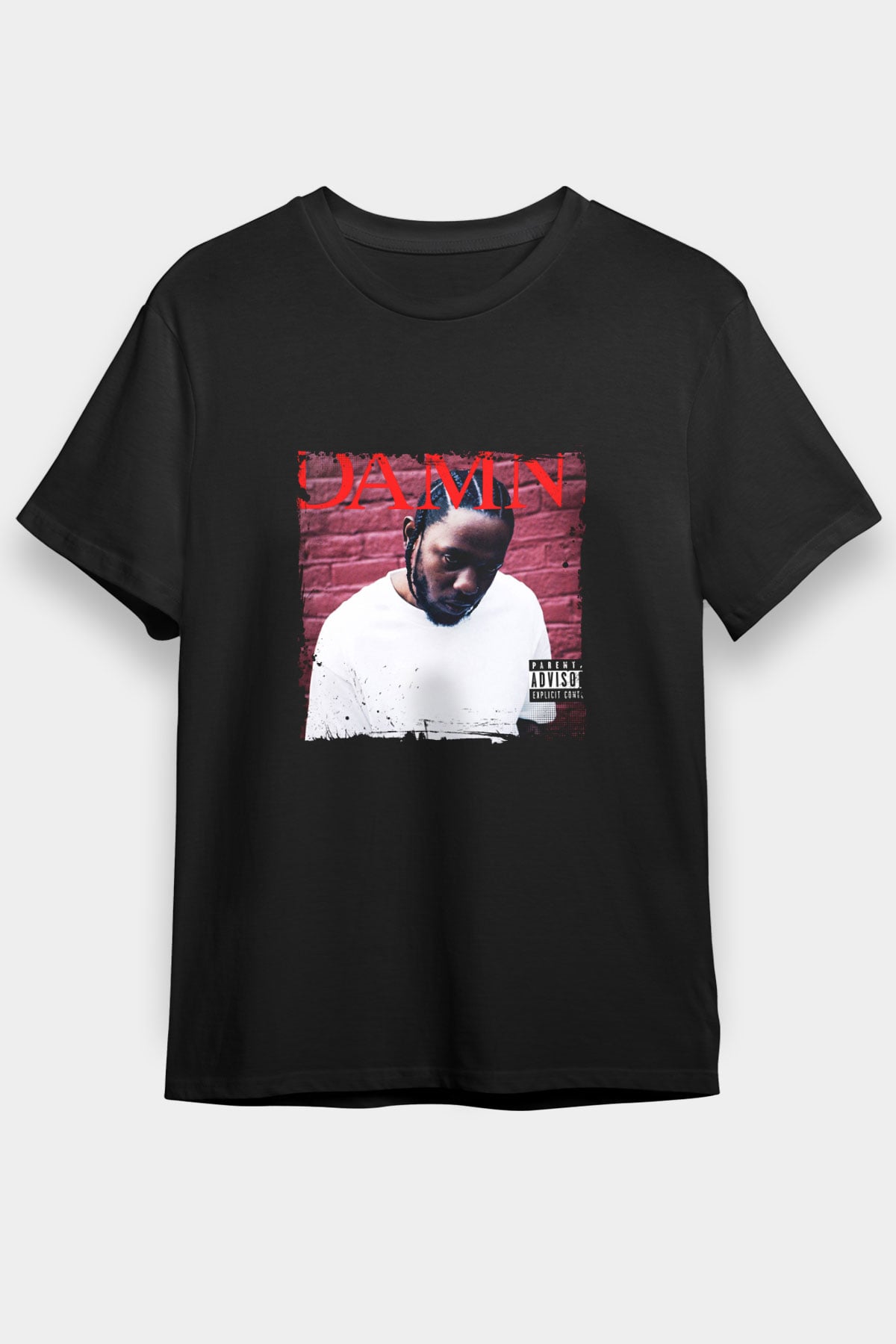 Kendrick Lamar Baskılı Unisex Siyah Tişört