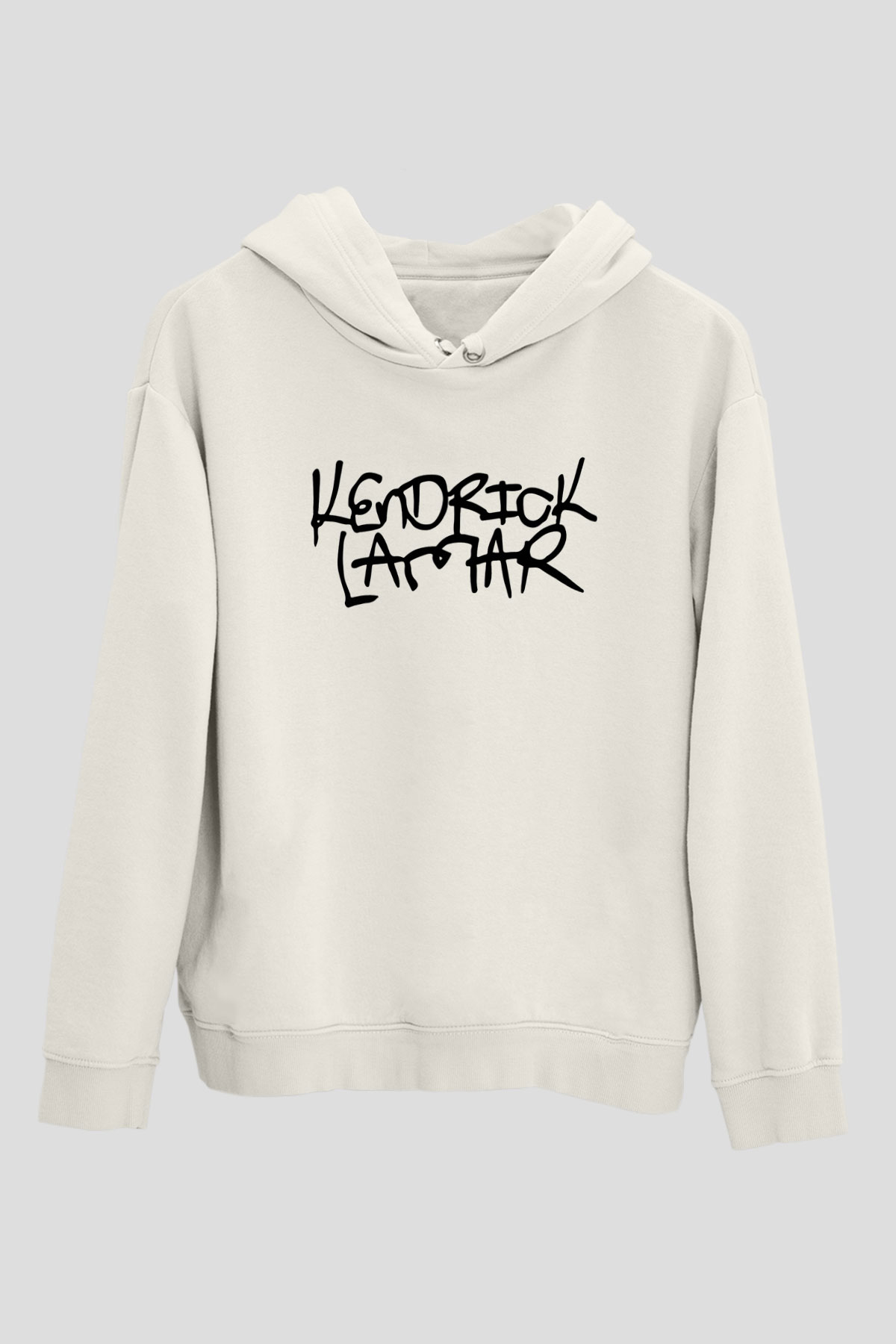 Kendrick Lamar Beyaz Unisex Kapşonlu Sweatshirt