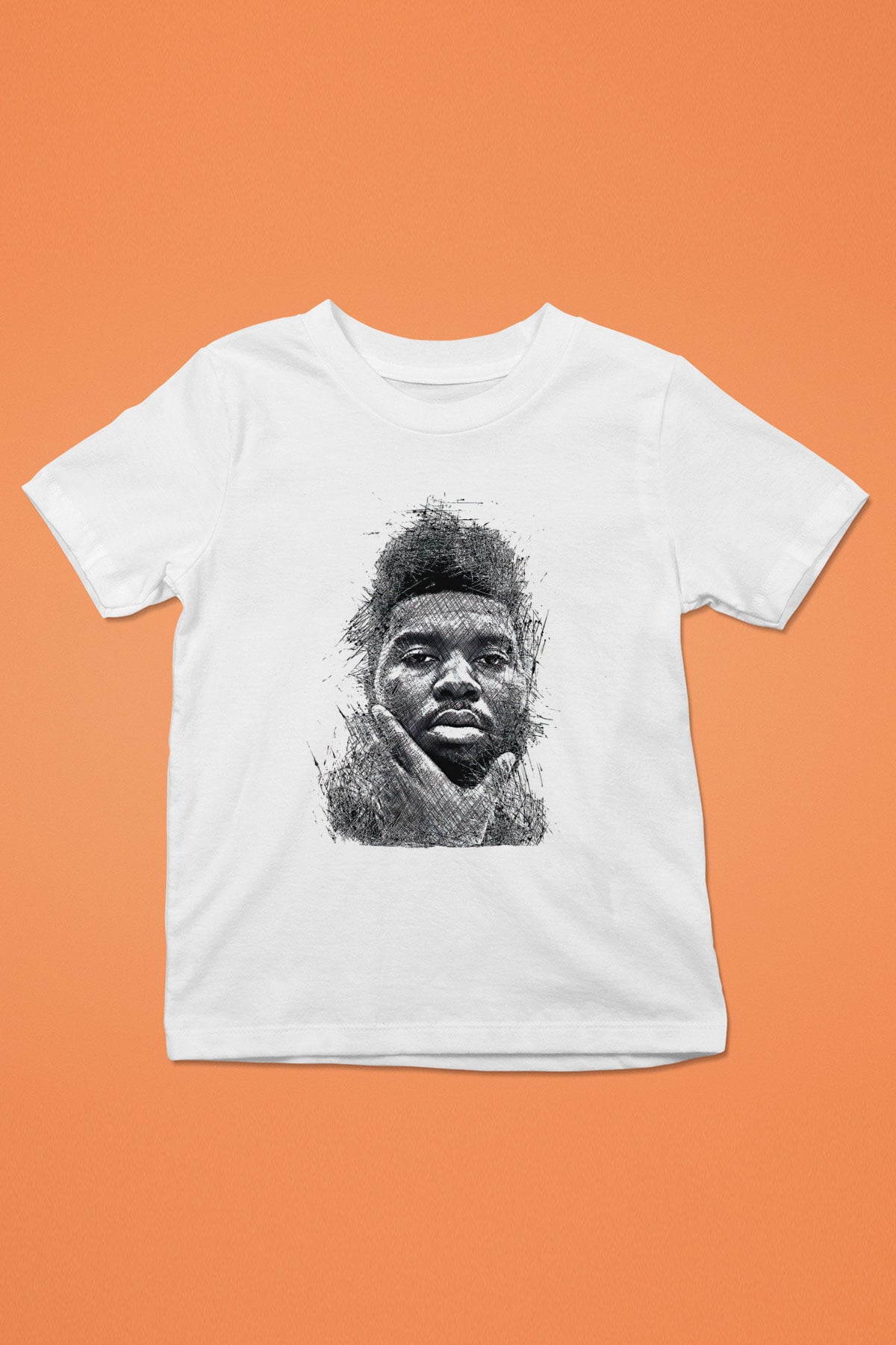 Khalid Baskılı Beyaz Unisex Beyaz Çocuk Tişört - Tshirt