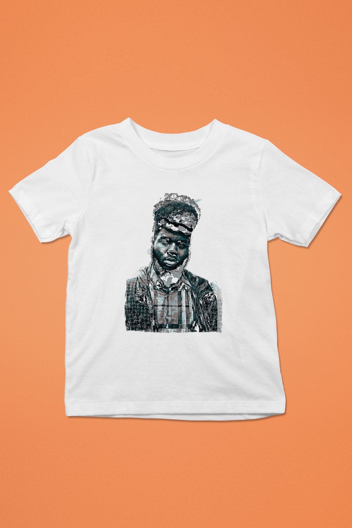 Khalid Baskılı Beyaz Unisex Beyaz Çocuk Tişört - Tshirt