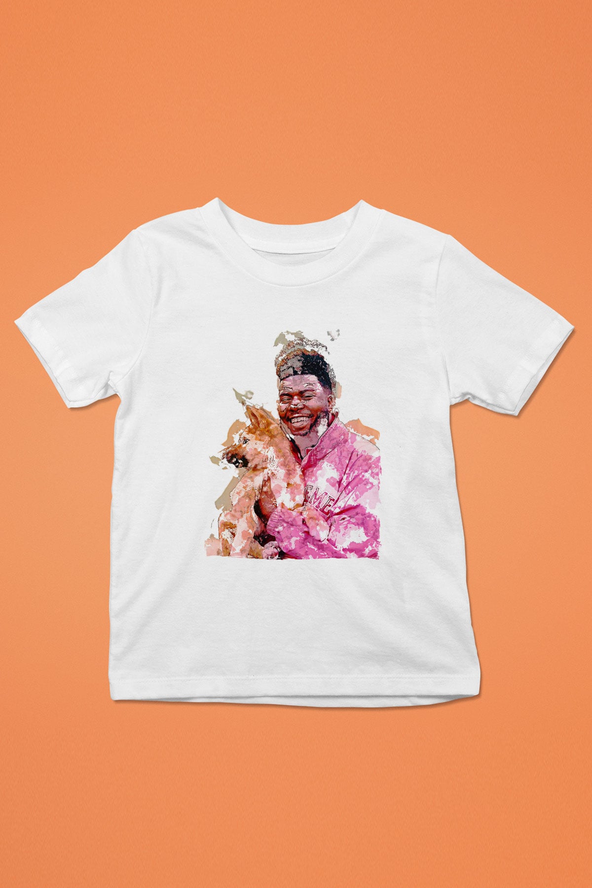 Khalid Baskılı Beyaz Unisex Beyaz Çocuk Tişört - Tshirt