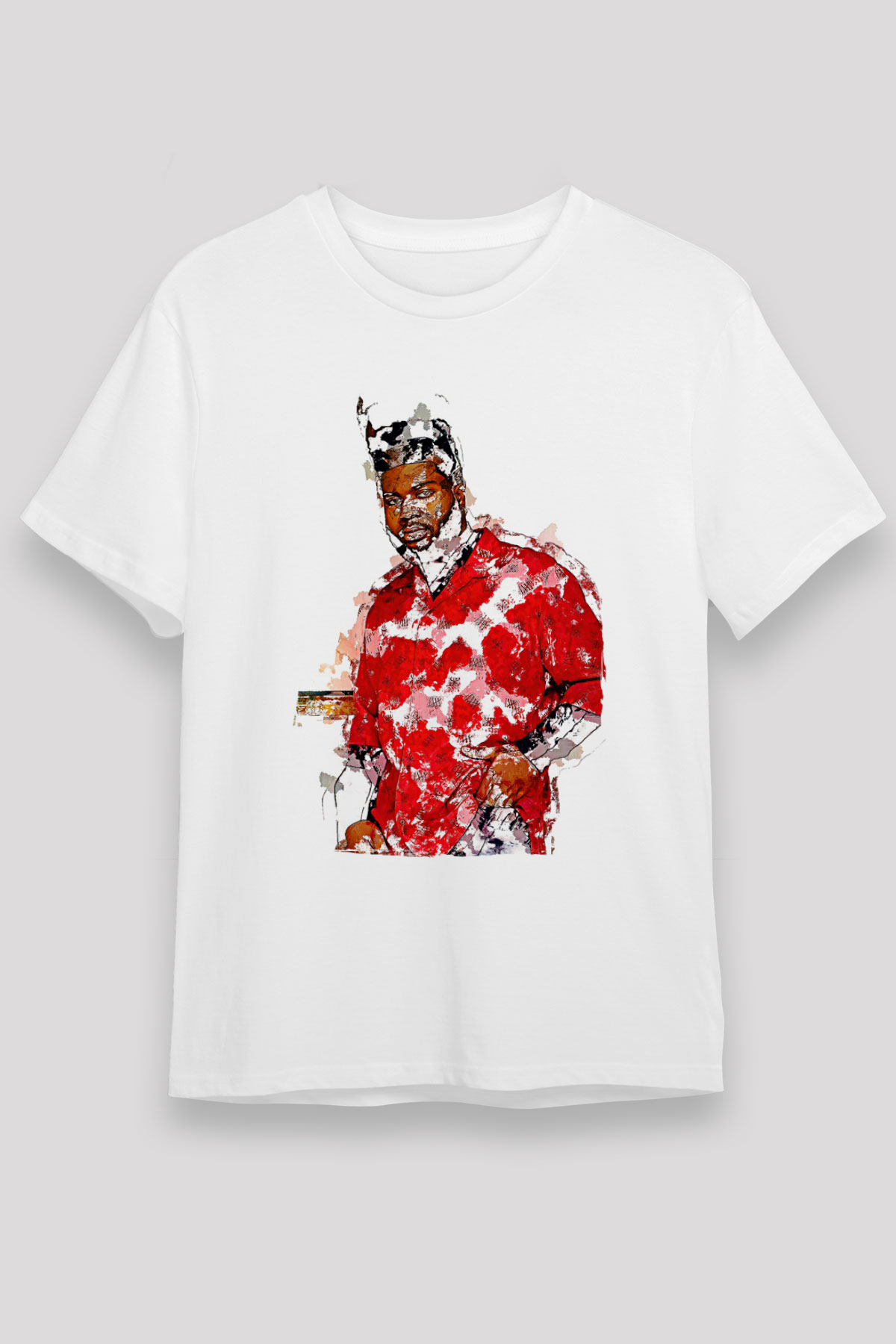 Khalid Baskılı Unisex Beyaz Tişört - Tshirt