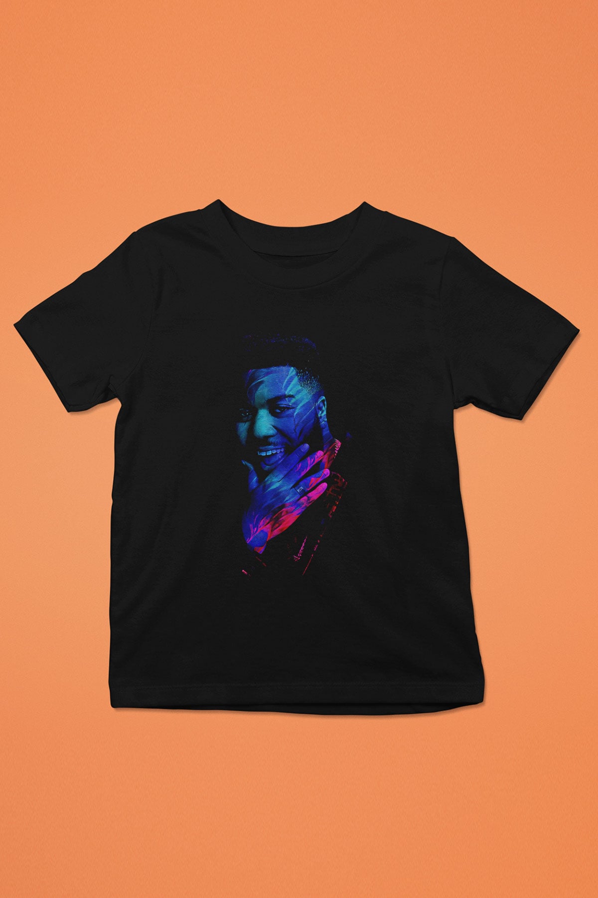 Khalid Baskılı Unisex Siyah Çocuk Tişört - Tshirt