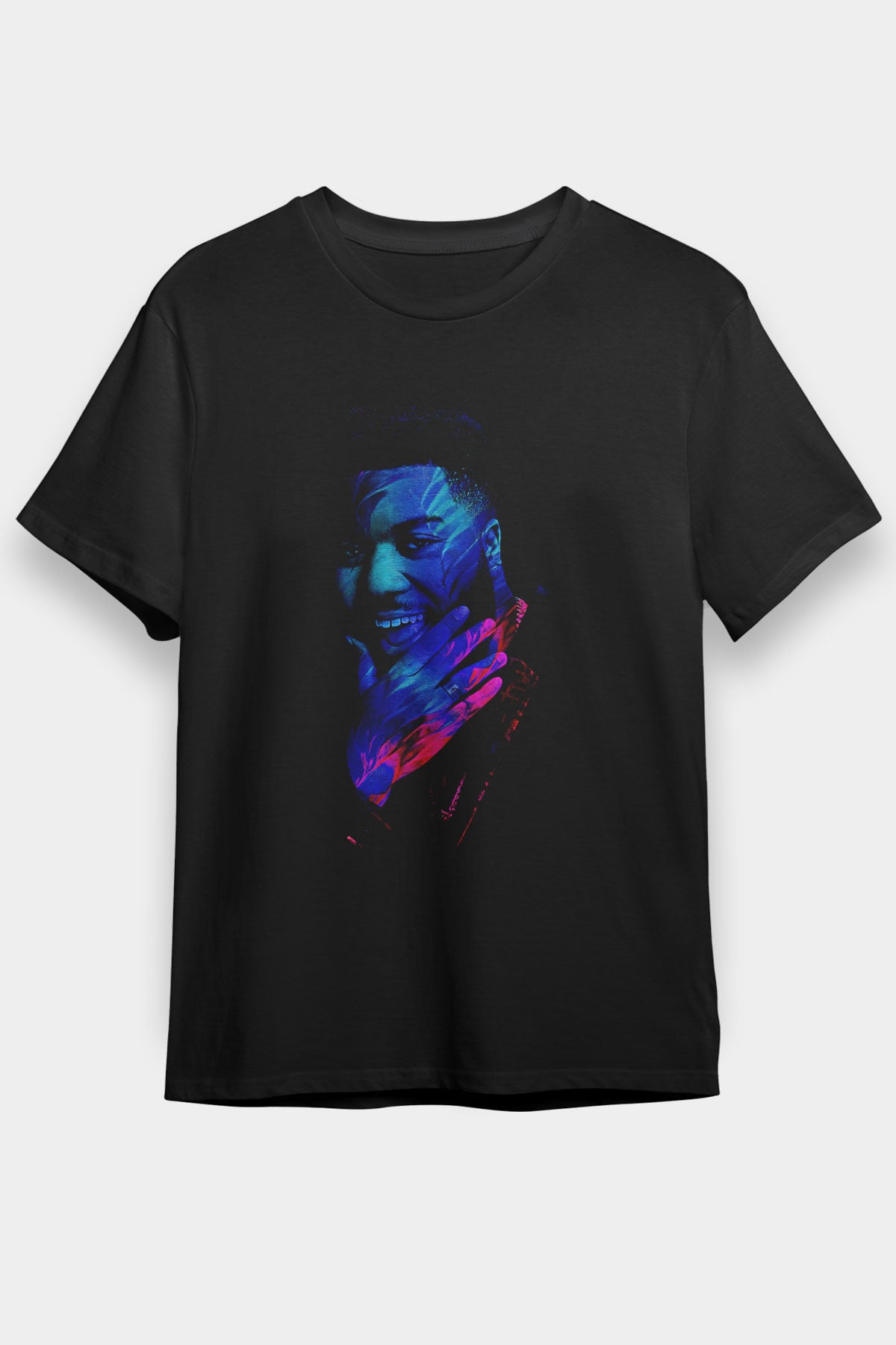 Khalid Baskılı Unisex Siyah Tişört - Tshirt