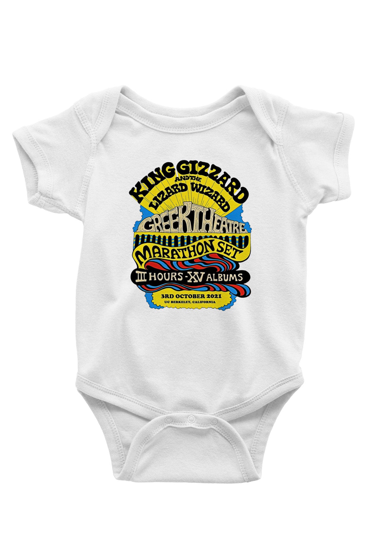 Khruanybin Baskılı Beyaz Unisex Bebek Body - Zıbın