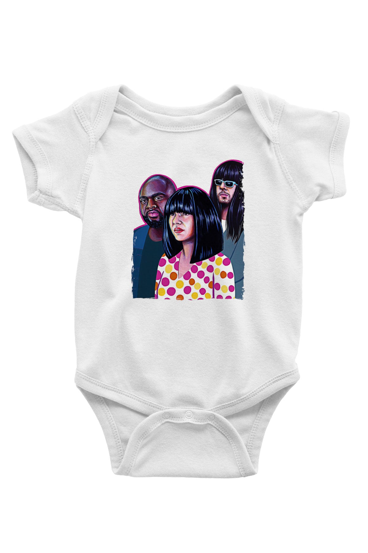 Khruanybin Baskılı Beyaz Unisex Bebek Body - Zıbın