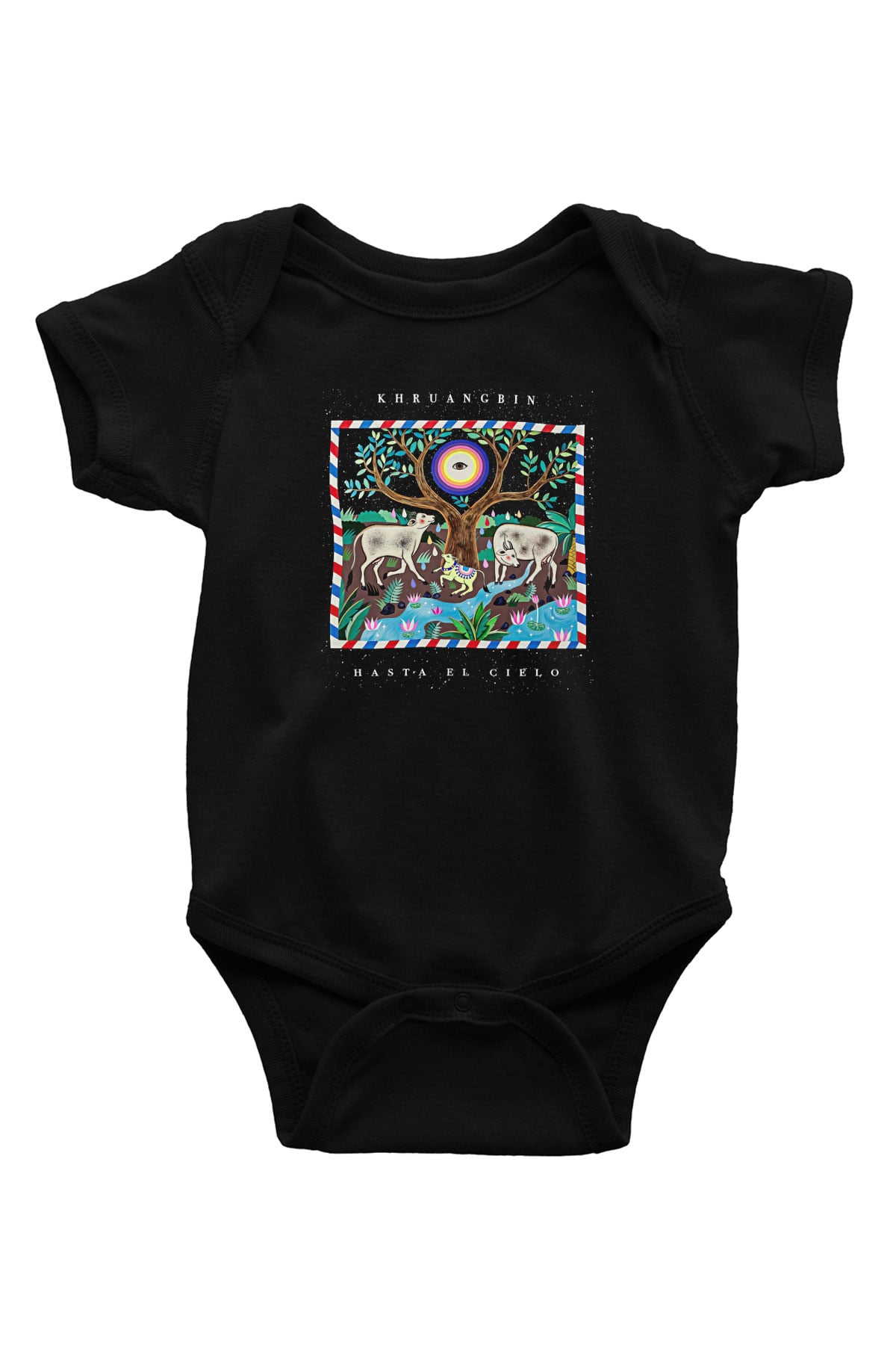 Khruanybin Baskılı Unisex Siyah Bebek Body - Zıbın