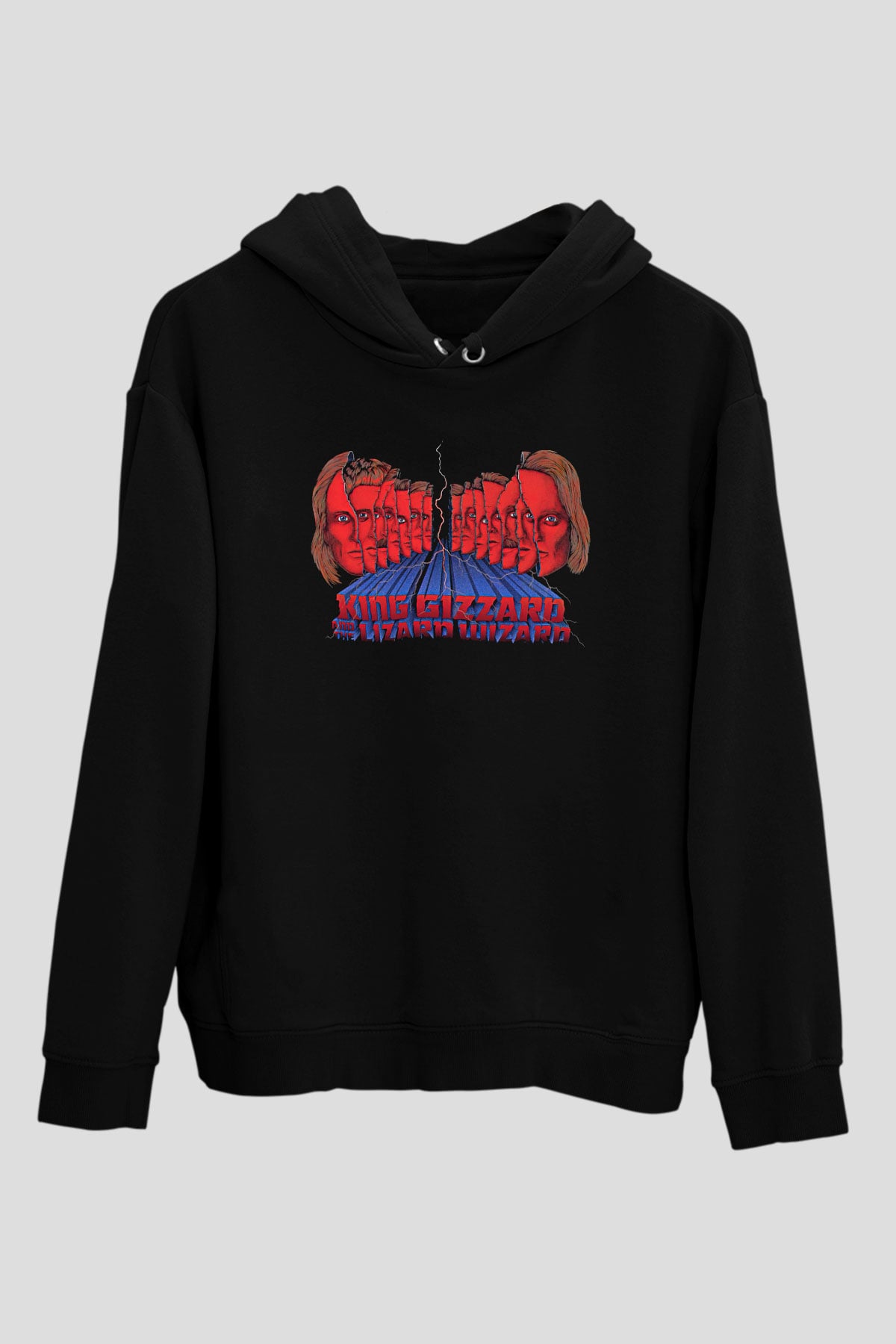 Khruanybin Baskılı Unisex Siyah Kapüşonlu Sweatshirt