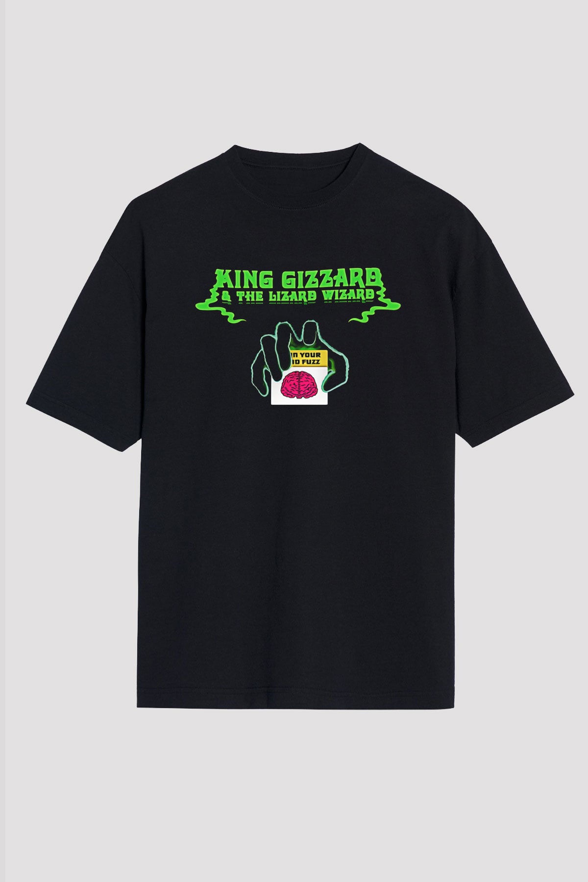 Khruanybin Baskılı Unisex Siyah Oversize Tişört - Tshirt