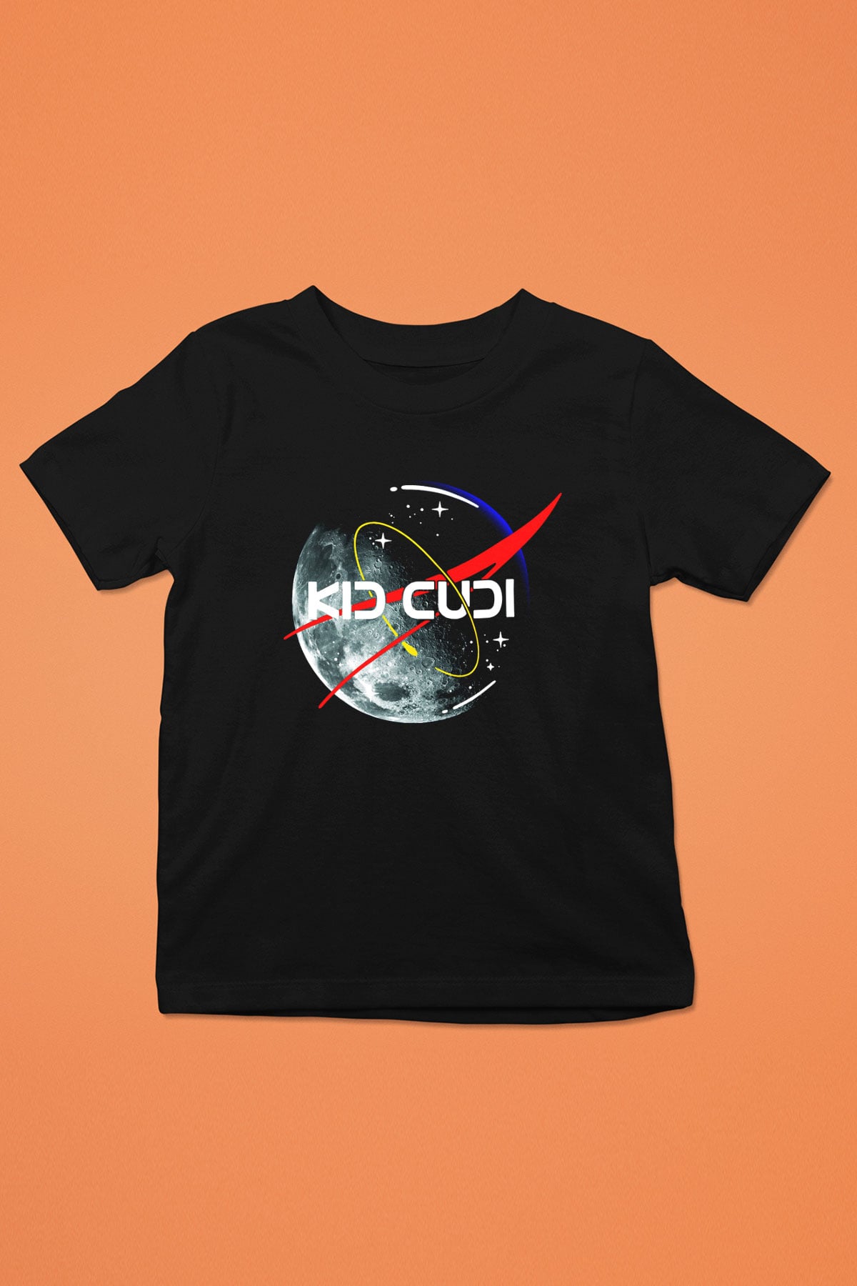 Kid Cudi Baskılı Siyah Unisex Çocuk Tişört