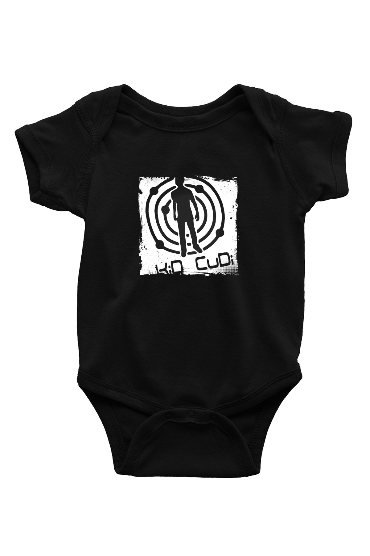 Kid Cudi Baskılı Unisex Siyah Bebek Body - Zıbın