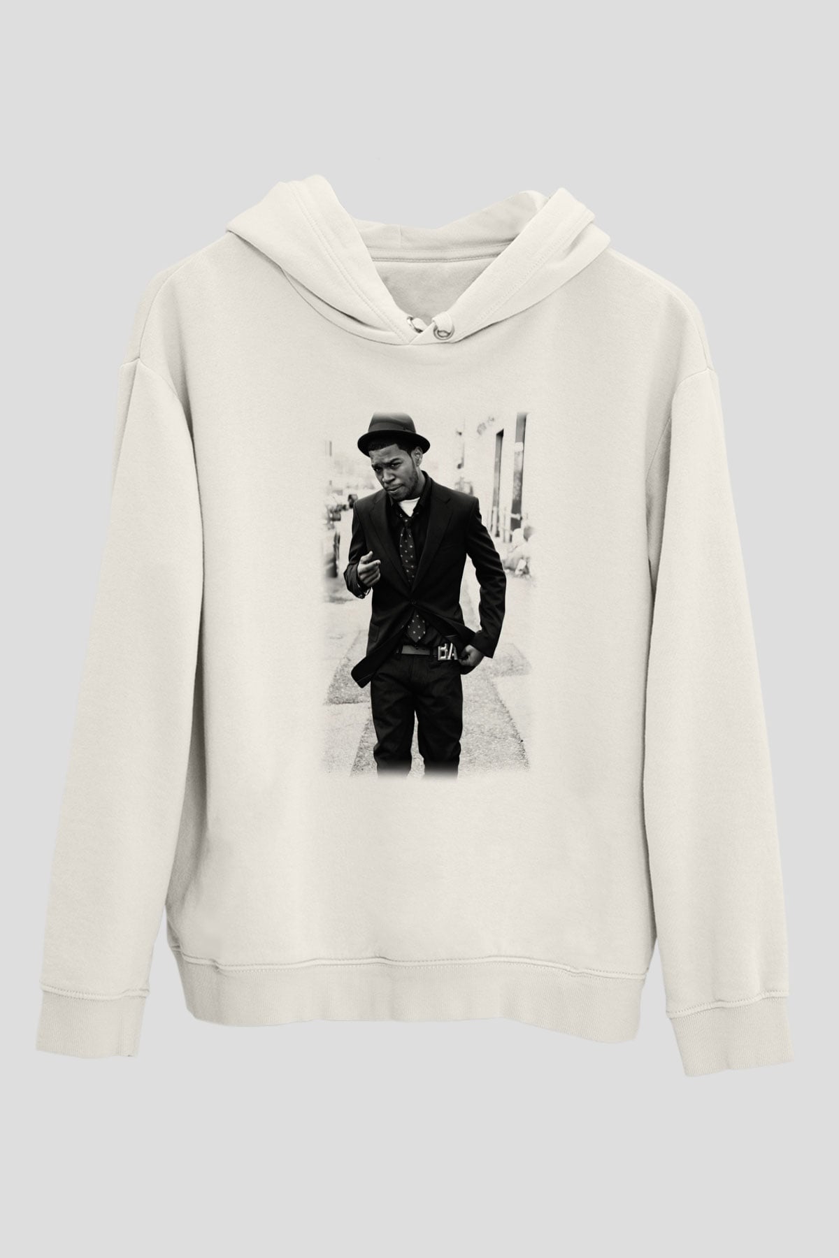 Kid Cudi Beyaz Unisex Kapşonlu Sweatshirt