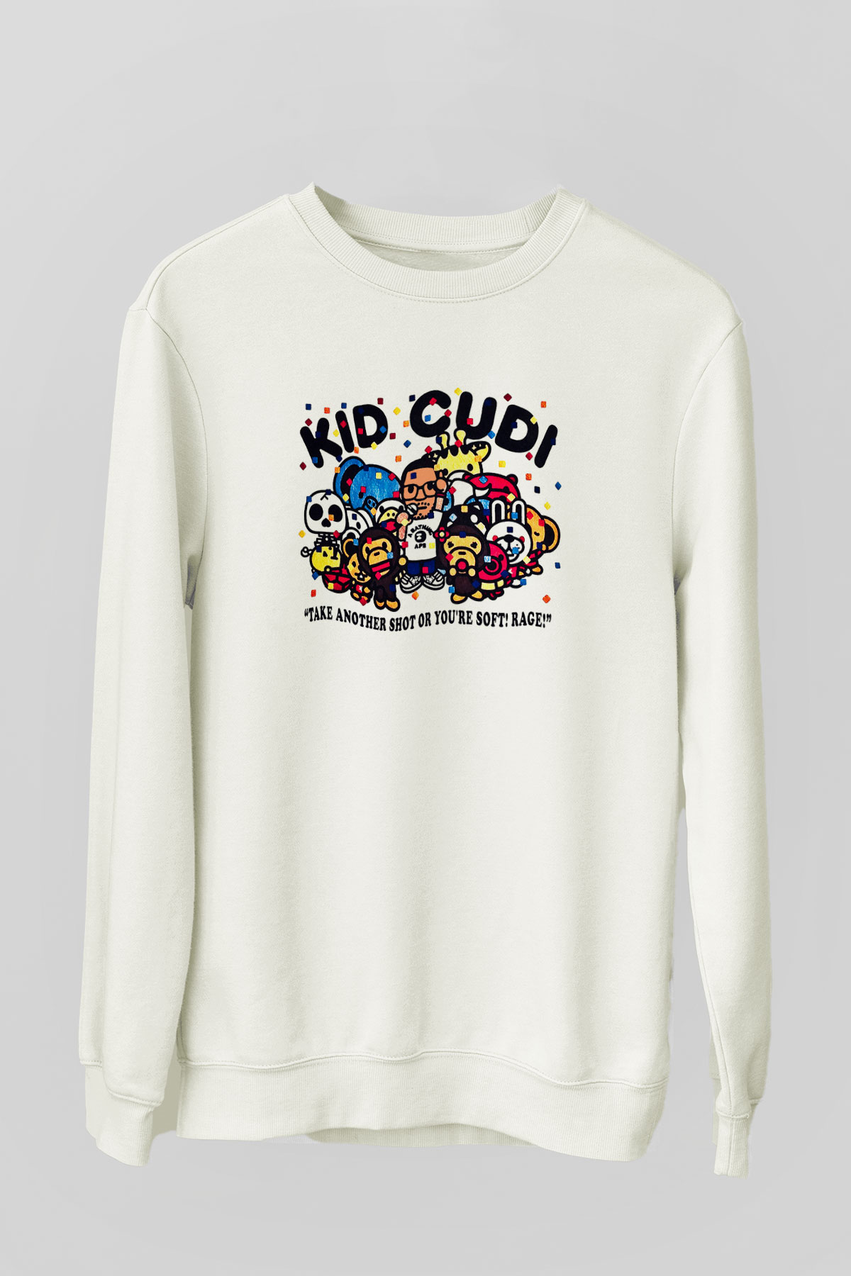 Kid Cudi Beyaz Unisex Sweatshirt