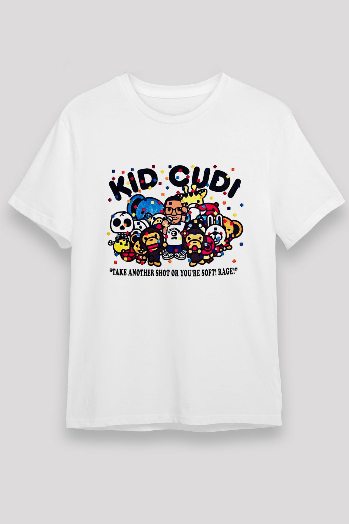 Kid Cudi Beyaz Unisex Tişört T-Shirt - TişörtFabrikası