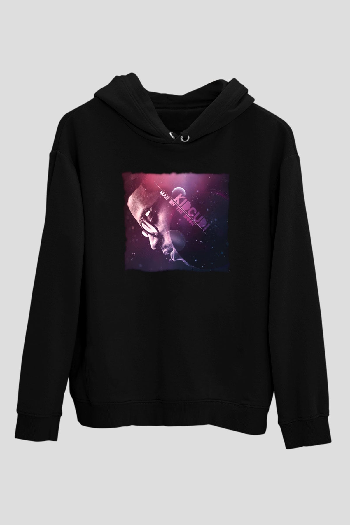 Kid Cudi Siyah Unisex Kapüşonlu Sweatshirt