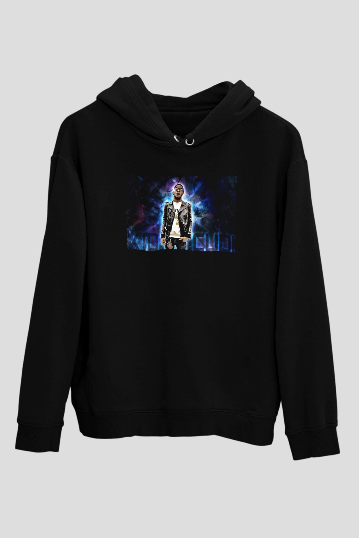 Kid Cudi Siyah Unisex Kapüşonlu Sweatshirt
