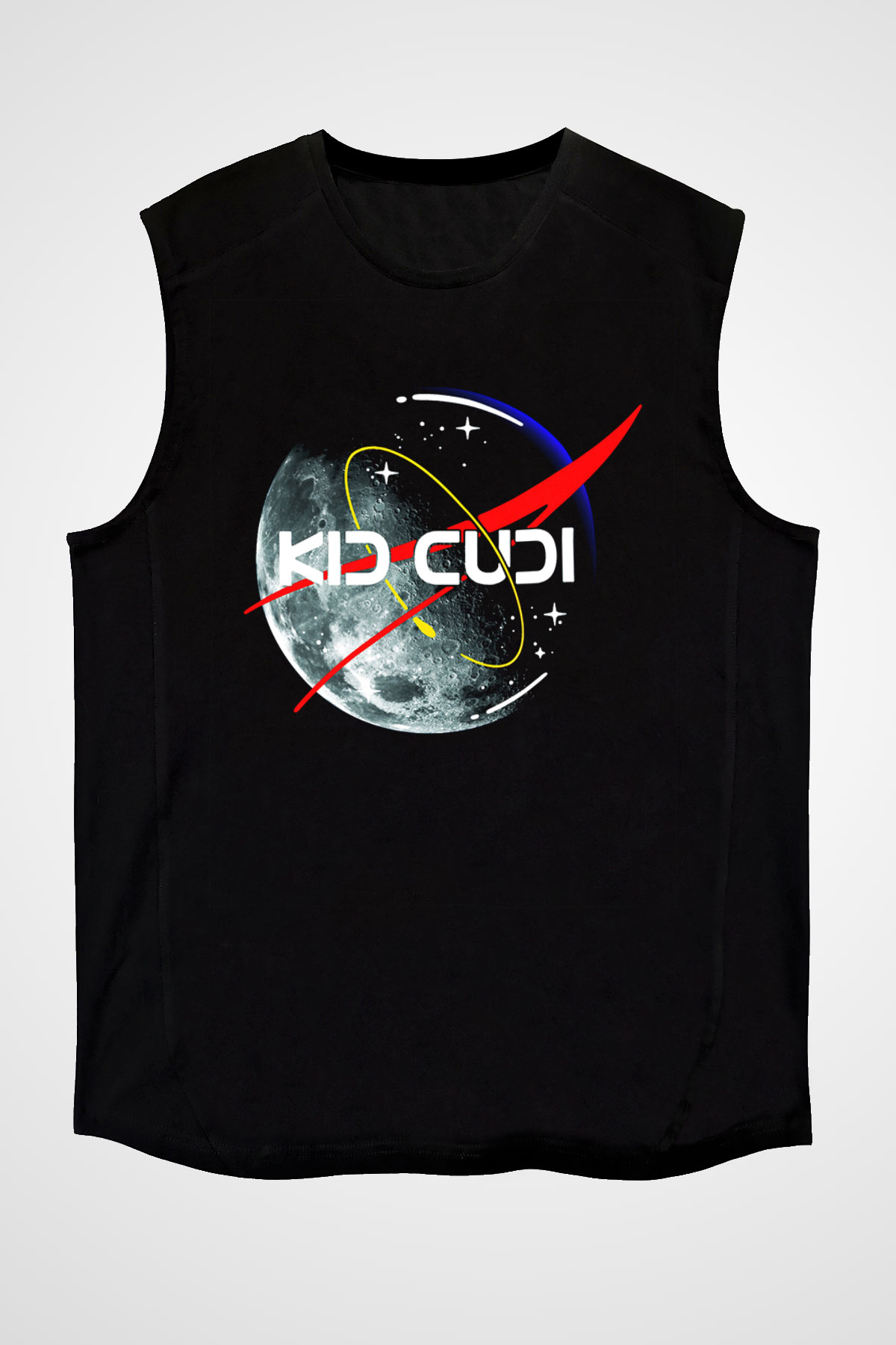 Kid Cudi Siyah Unisex Kolsuz Tişört