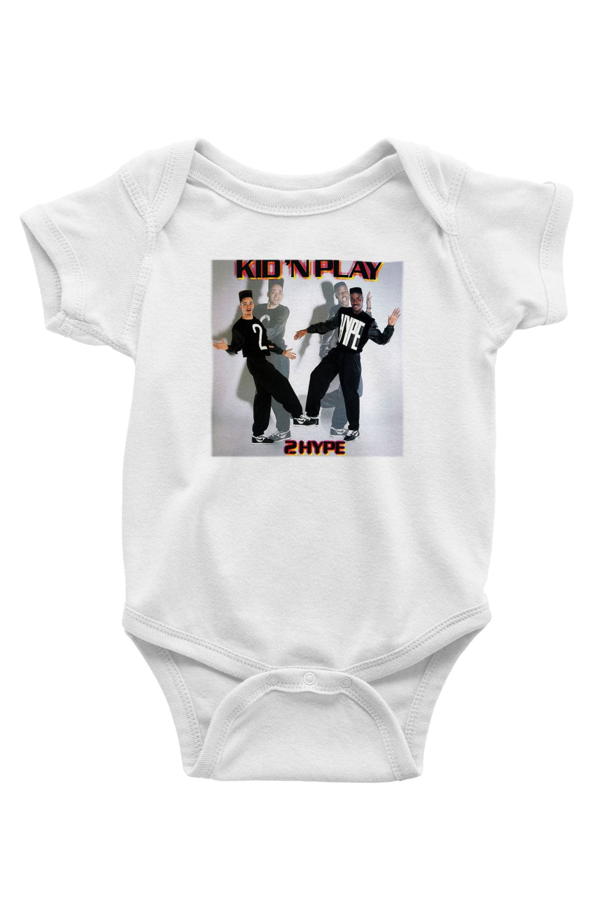 Kid 'n Play Baskılı Beyaz Unisex Bebek Body - Zıbın