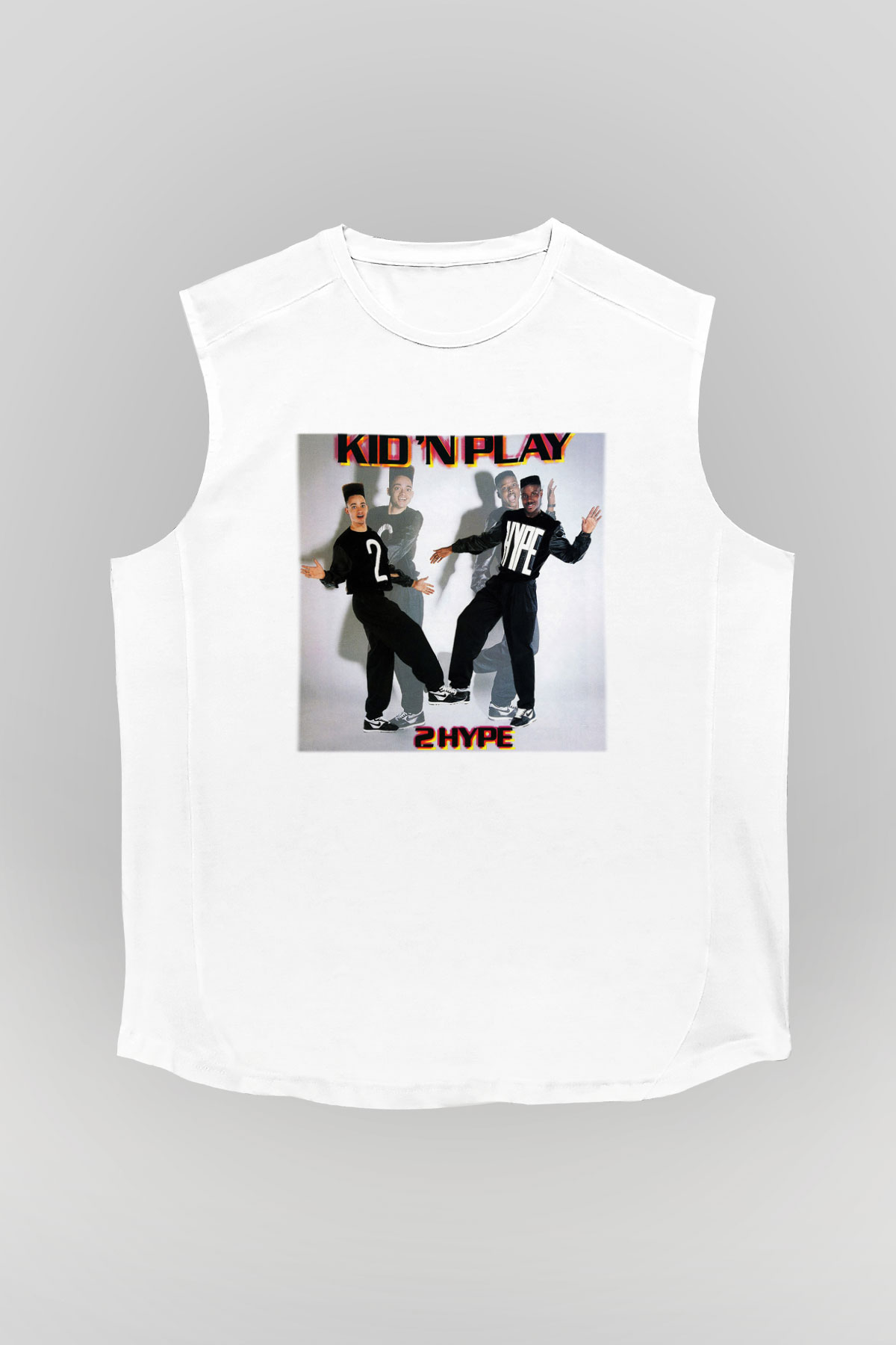 Kid 'n Play Beyaz Unisex Kolsuz Tişört