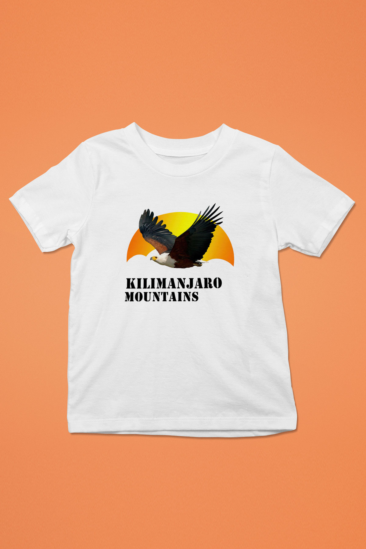 Kilimanjaro Baskılı Beyaz Unisex Çocuk Tişört