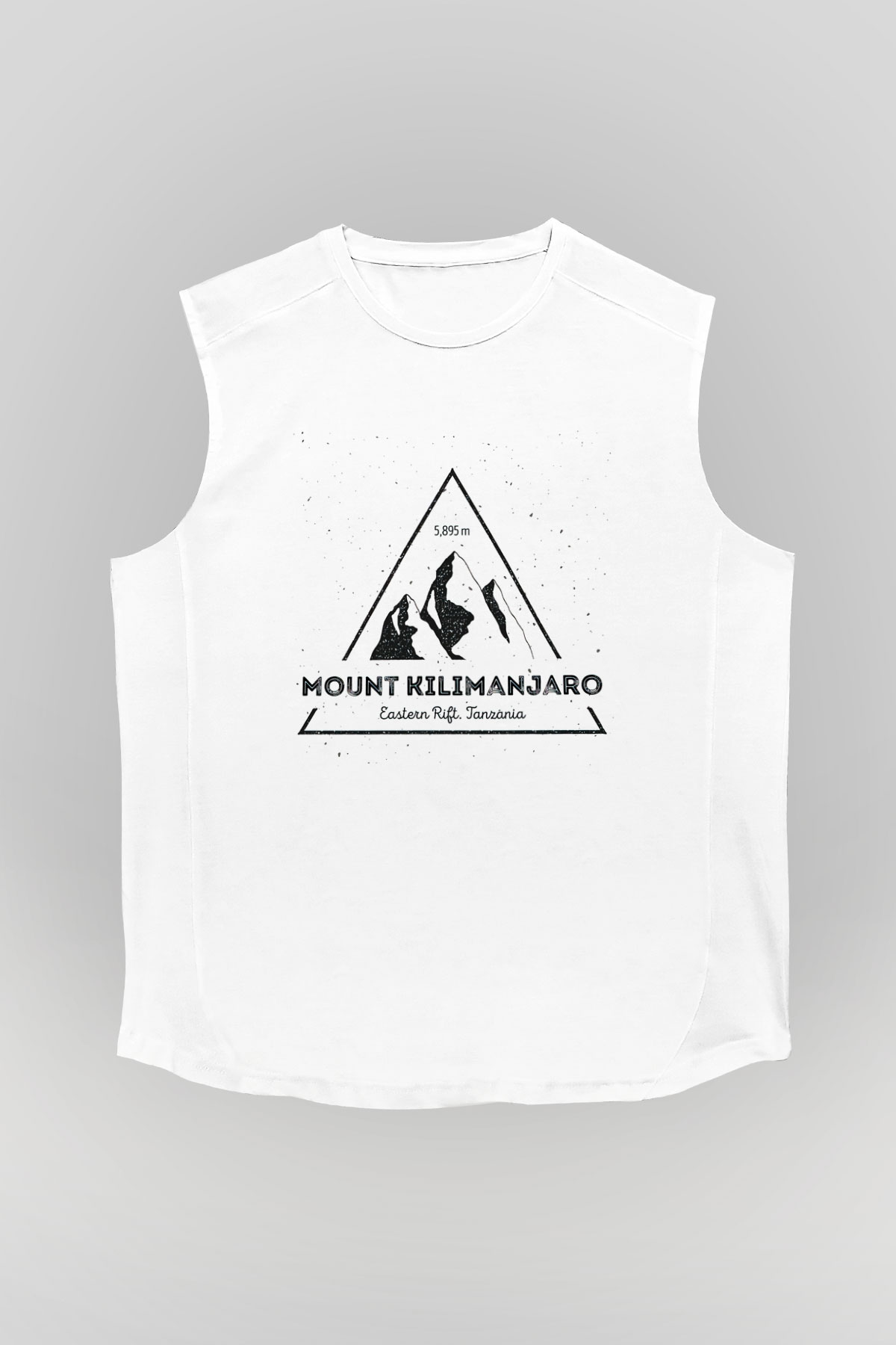 Kilimanjaro Beyaz Unisex Kolsuz Tişört