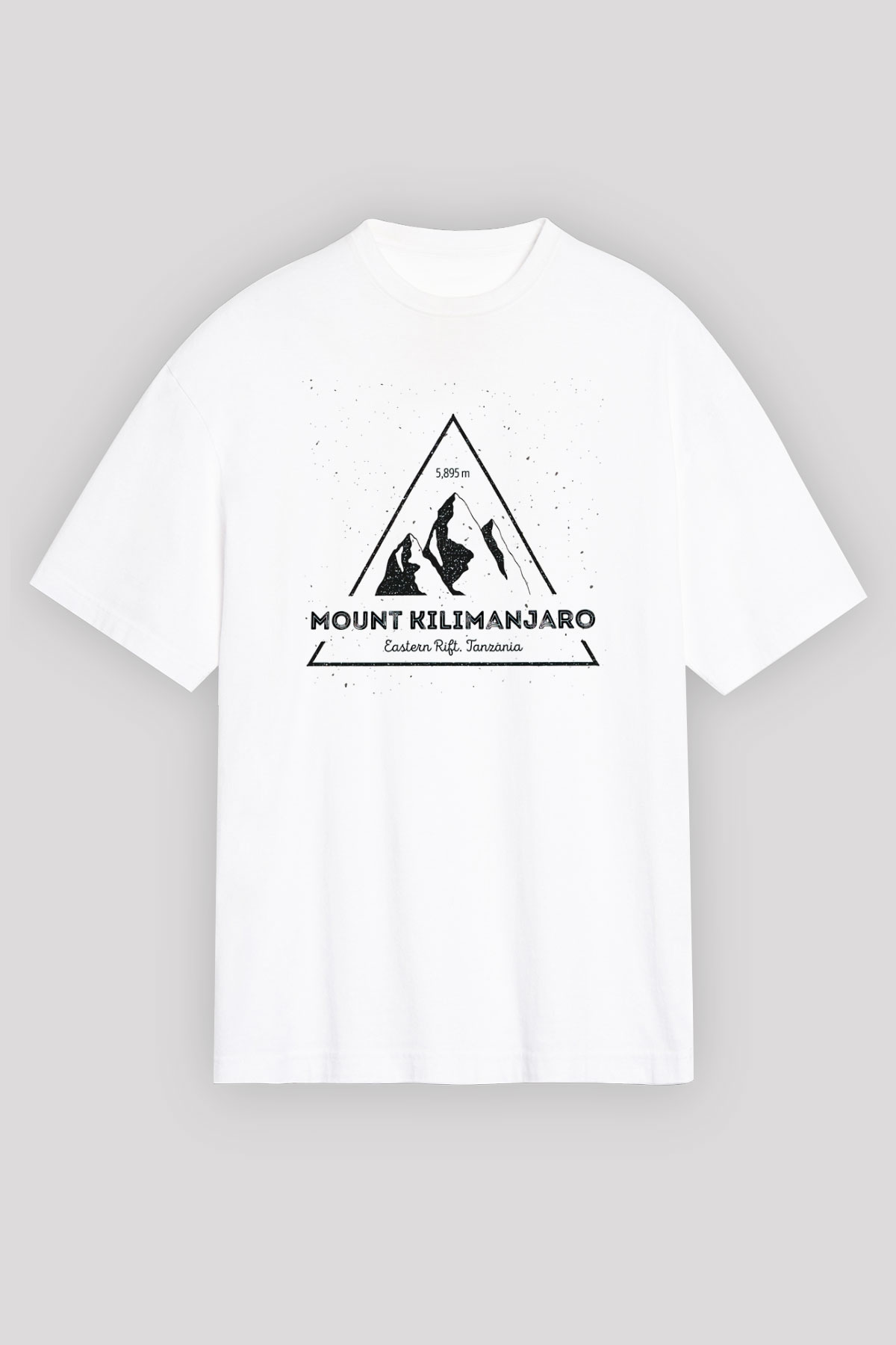 Kilimanjaro Beyaz Unisex Oversize Tişört T-Shirt