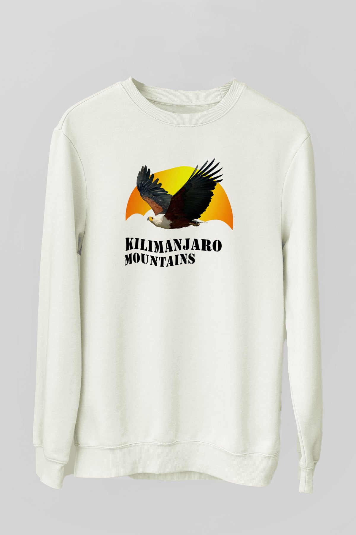 Kilimanjaro Beyaz Unisex Sweatshirt
