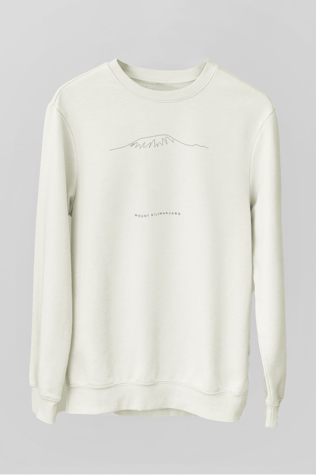 Kilimanjaro Beyaz Unisex Sweatshirt