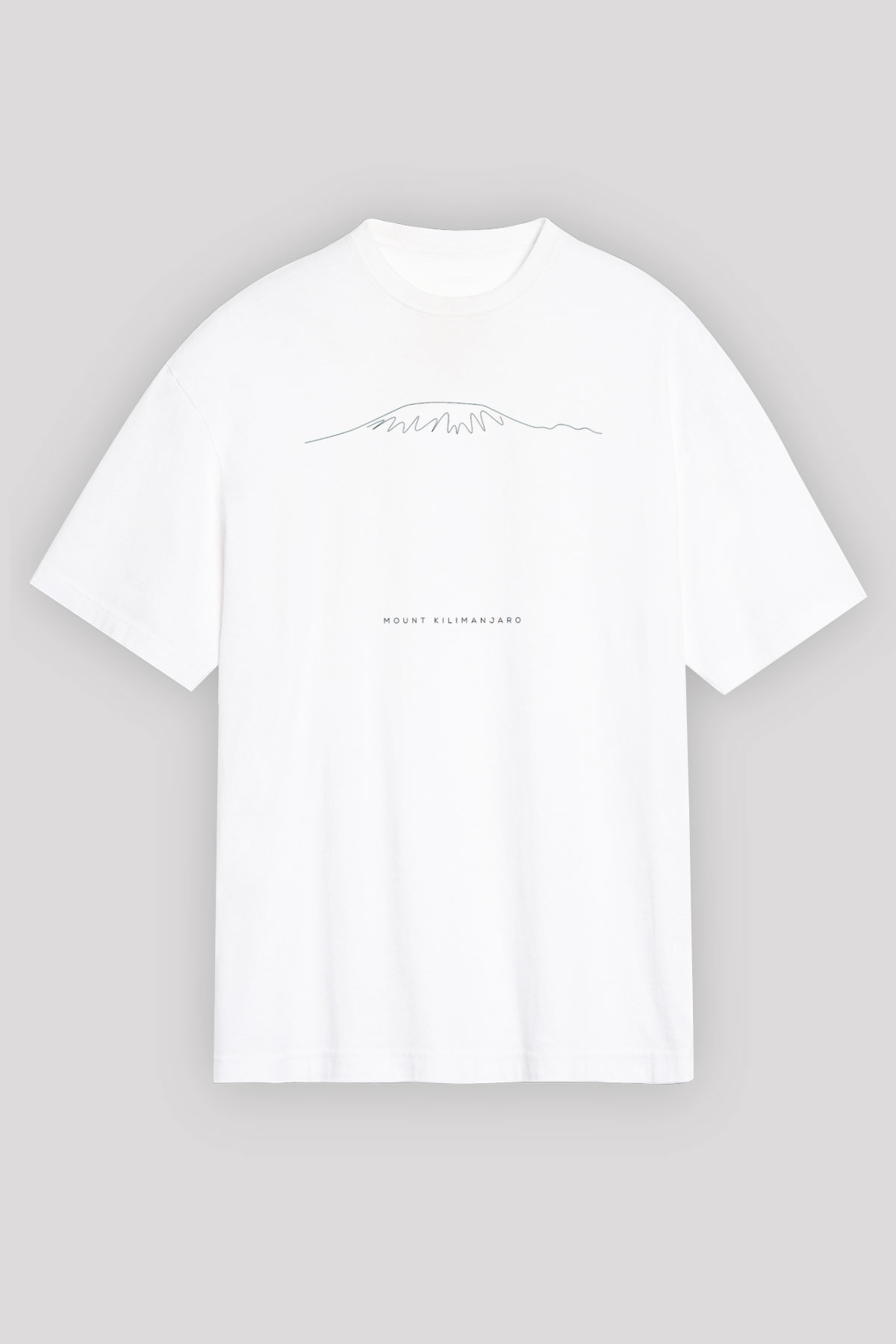 Kilimanjaro Beyaz Unisex Tişört T-Shirt - TişörtFabrikası