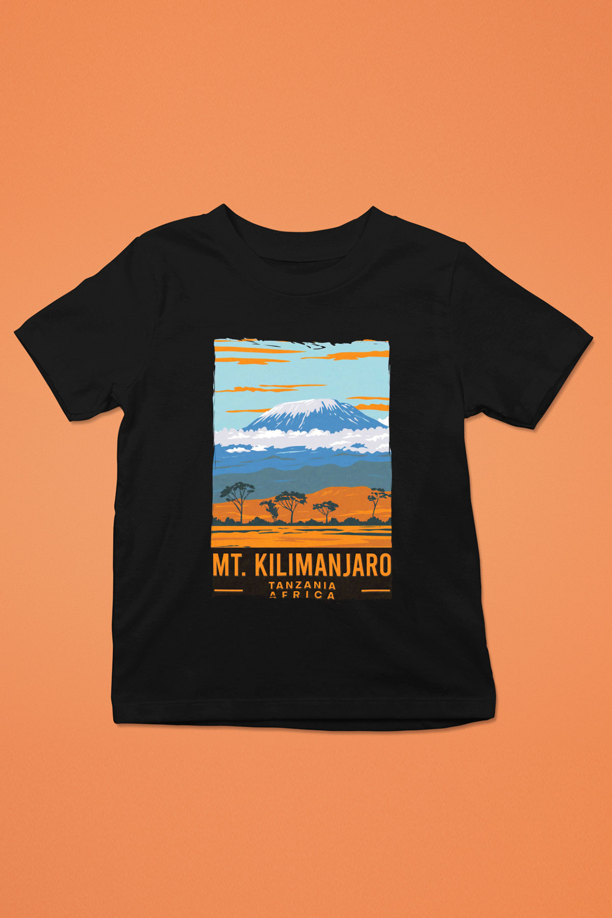 Kilimanjaro Siyah Unisex Çocuk Tişört