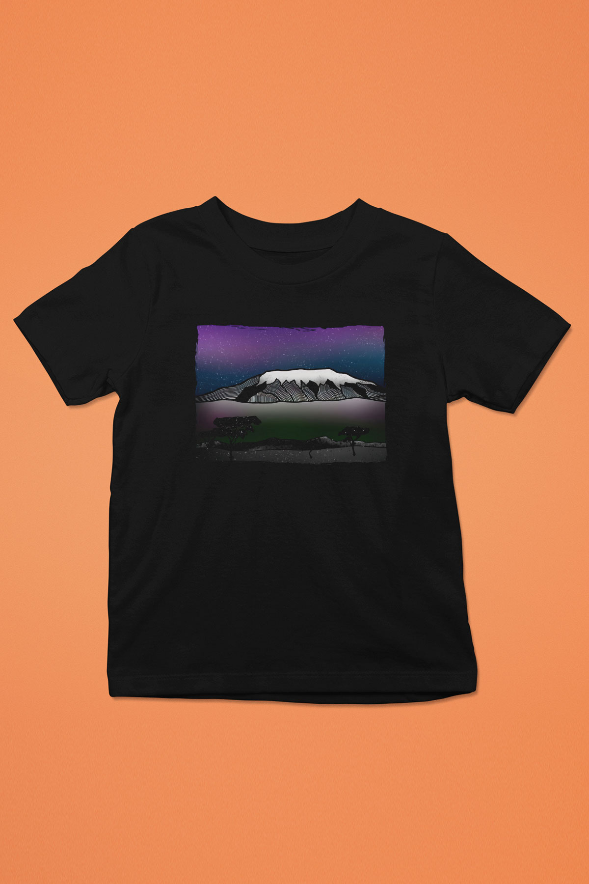 Kilimanjaro Siyah Unisex Çocuk Tişört