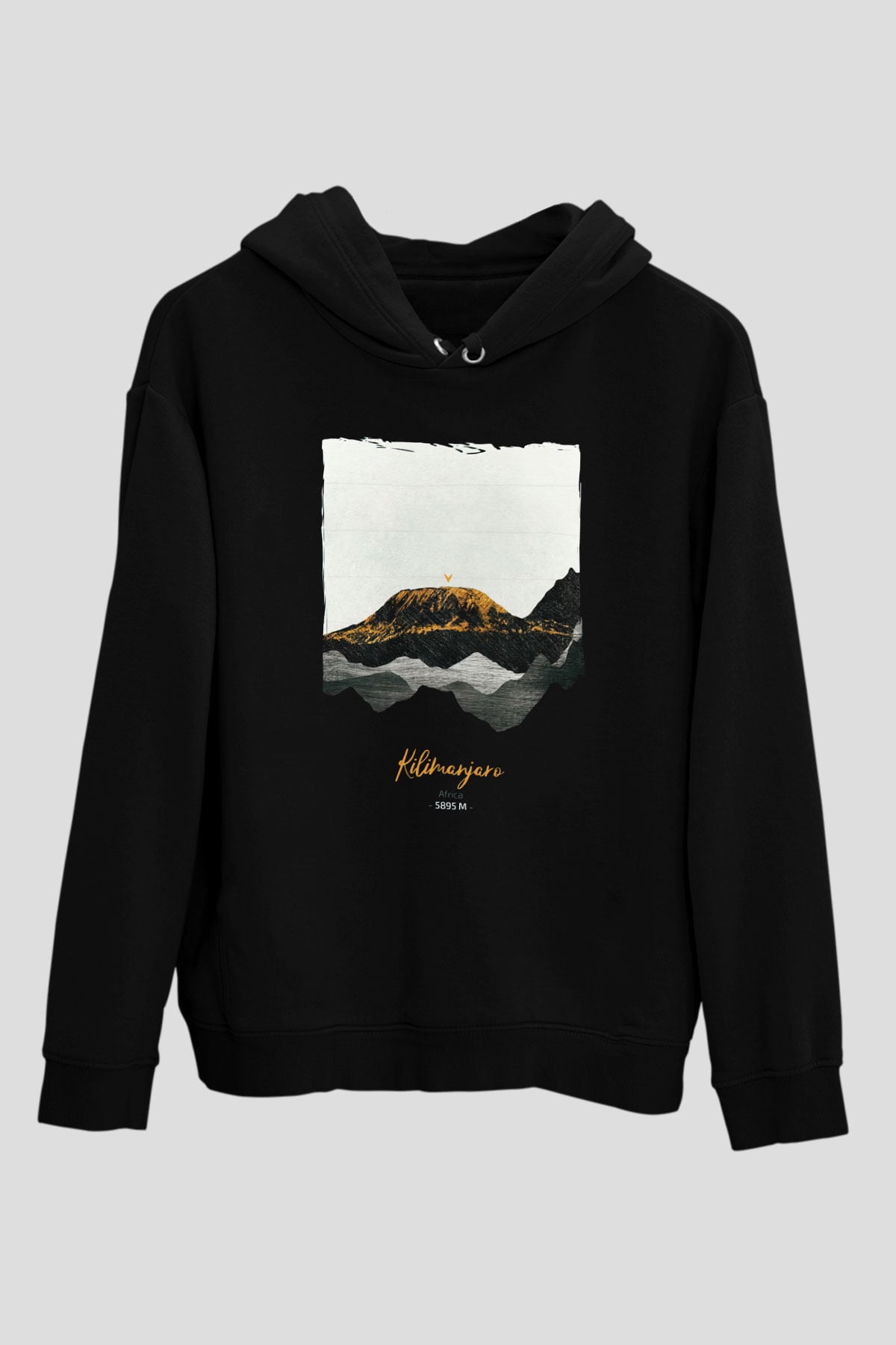 Kilimanjaro Siyah Unisex Hoodie
