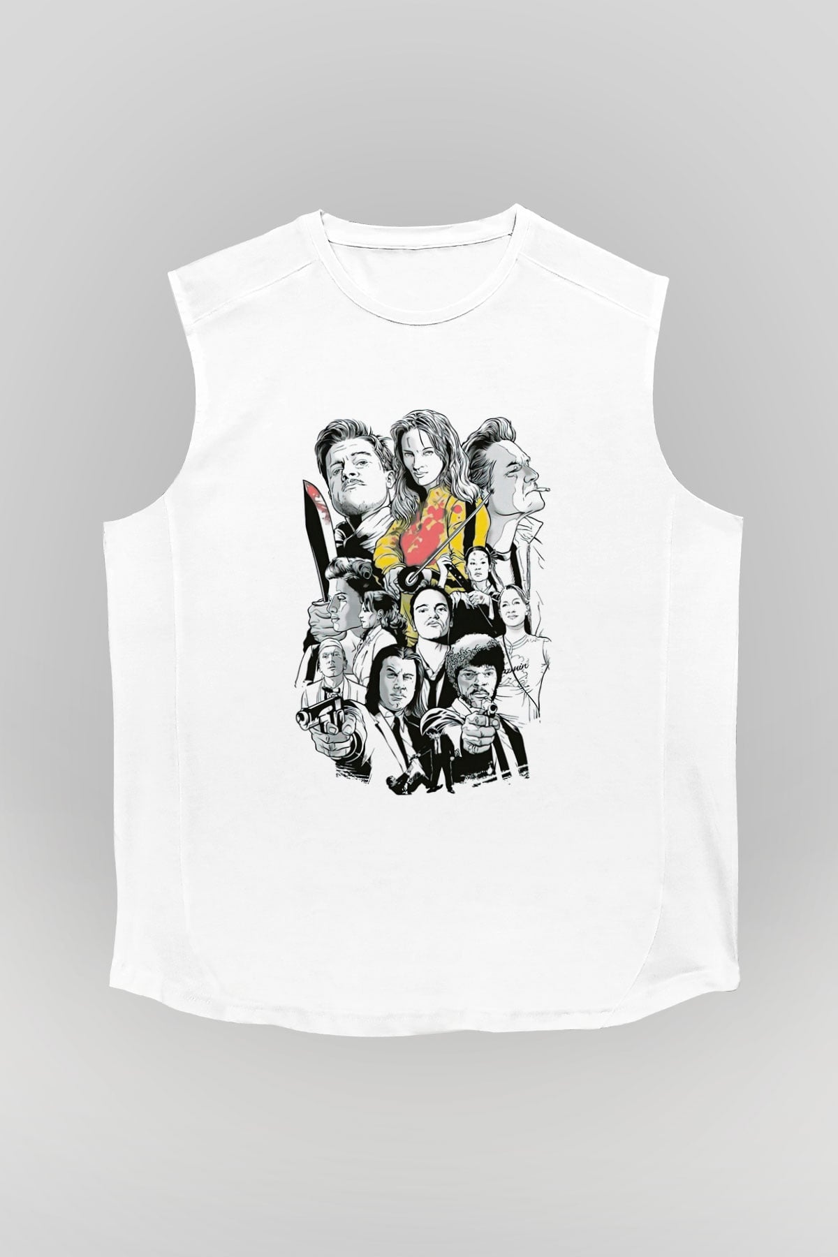 Kill Bill Beyaz Unisex Kolsuz Tişört
