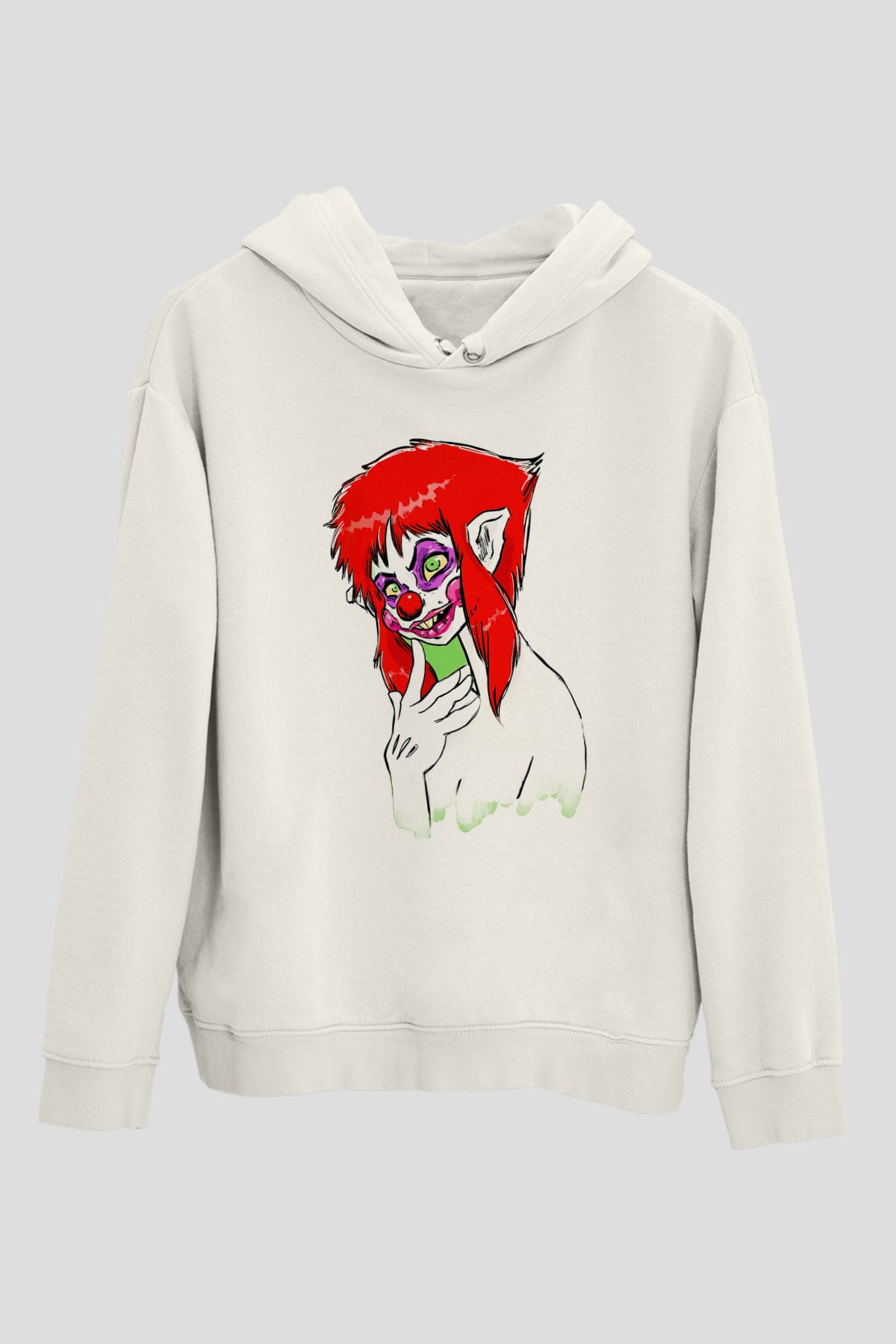 Killer Klowns from Outer Space Beyaz Unisex Hoodie