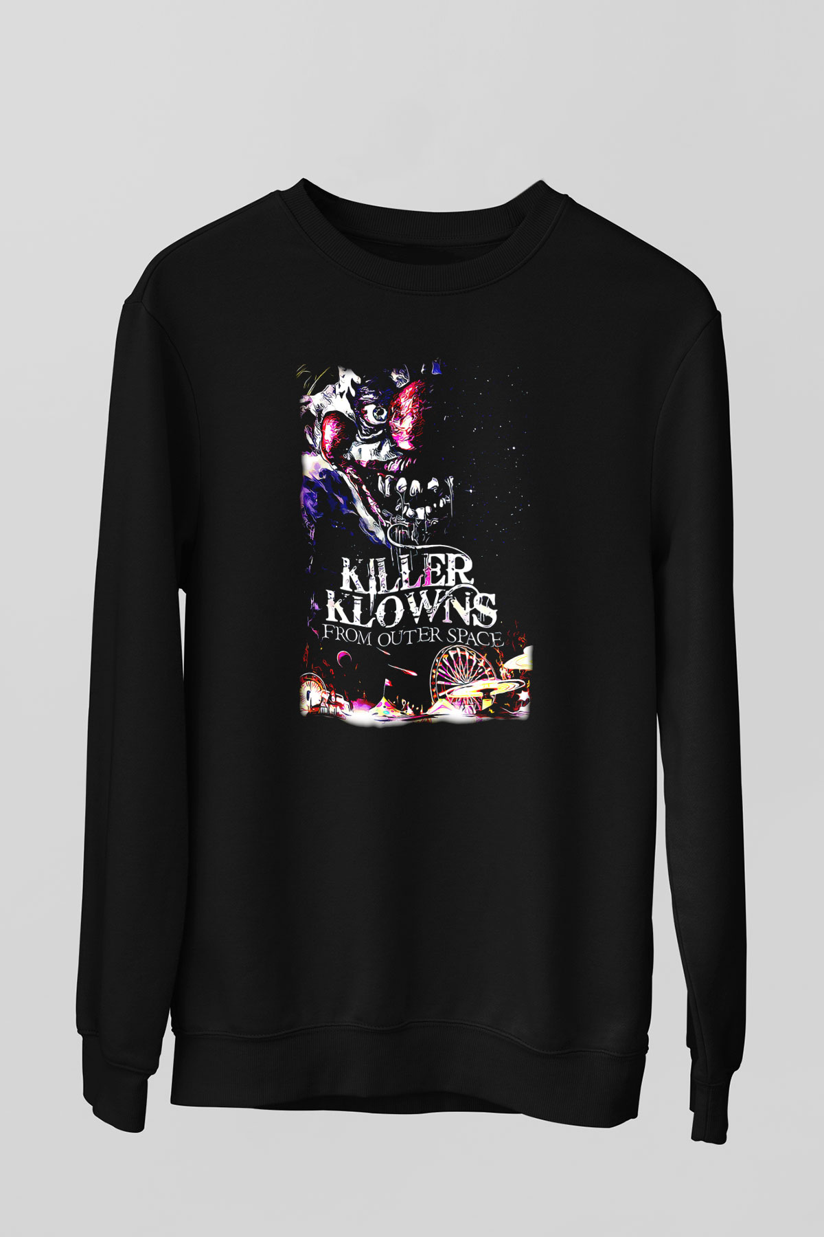 Killer Klowns from Outer Space Siyah Unisex  Sweatshirt
