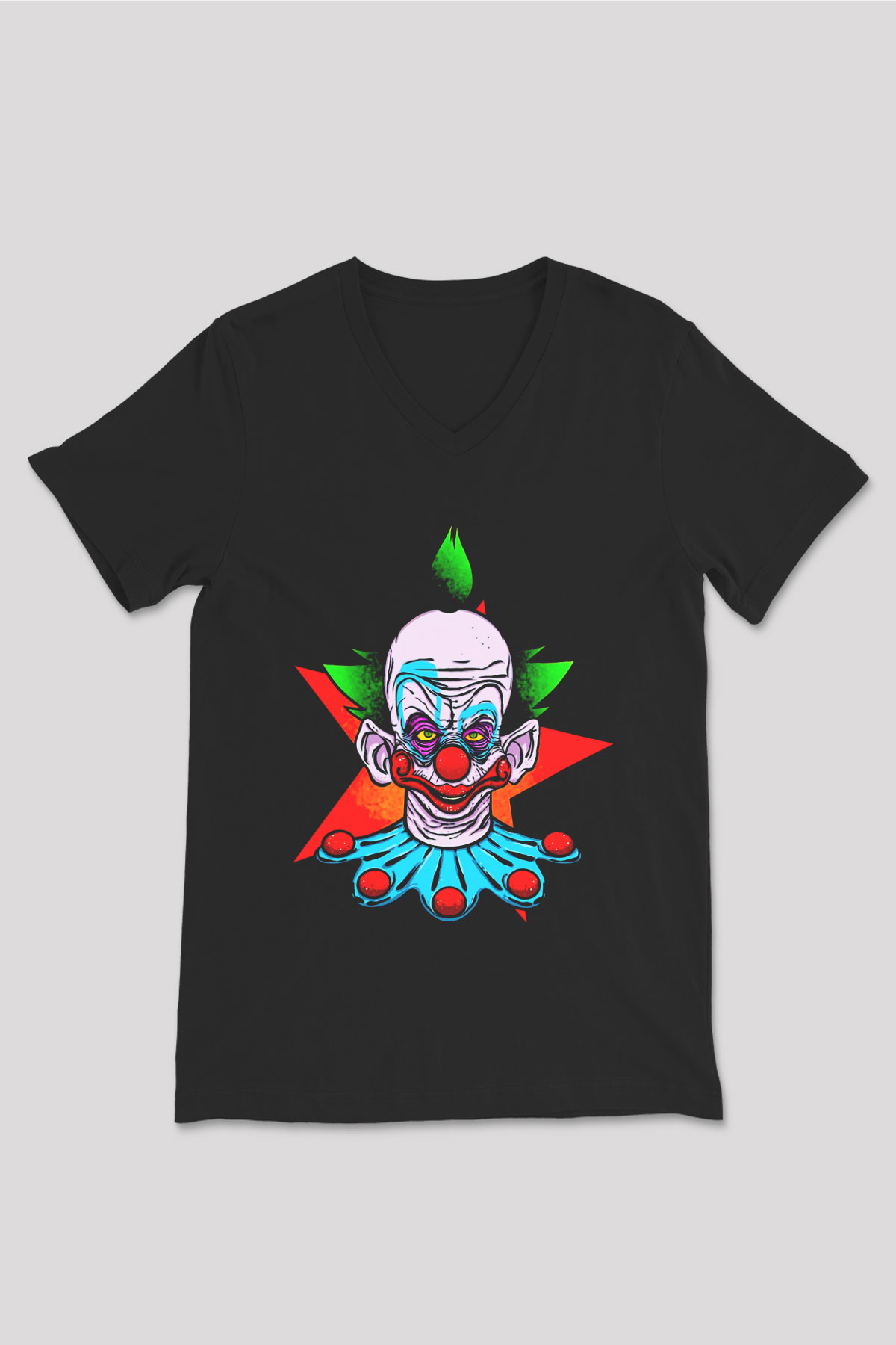 Killer Klowns from Outer Space Siyah Unisex  V Yaka Tişört