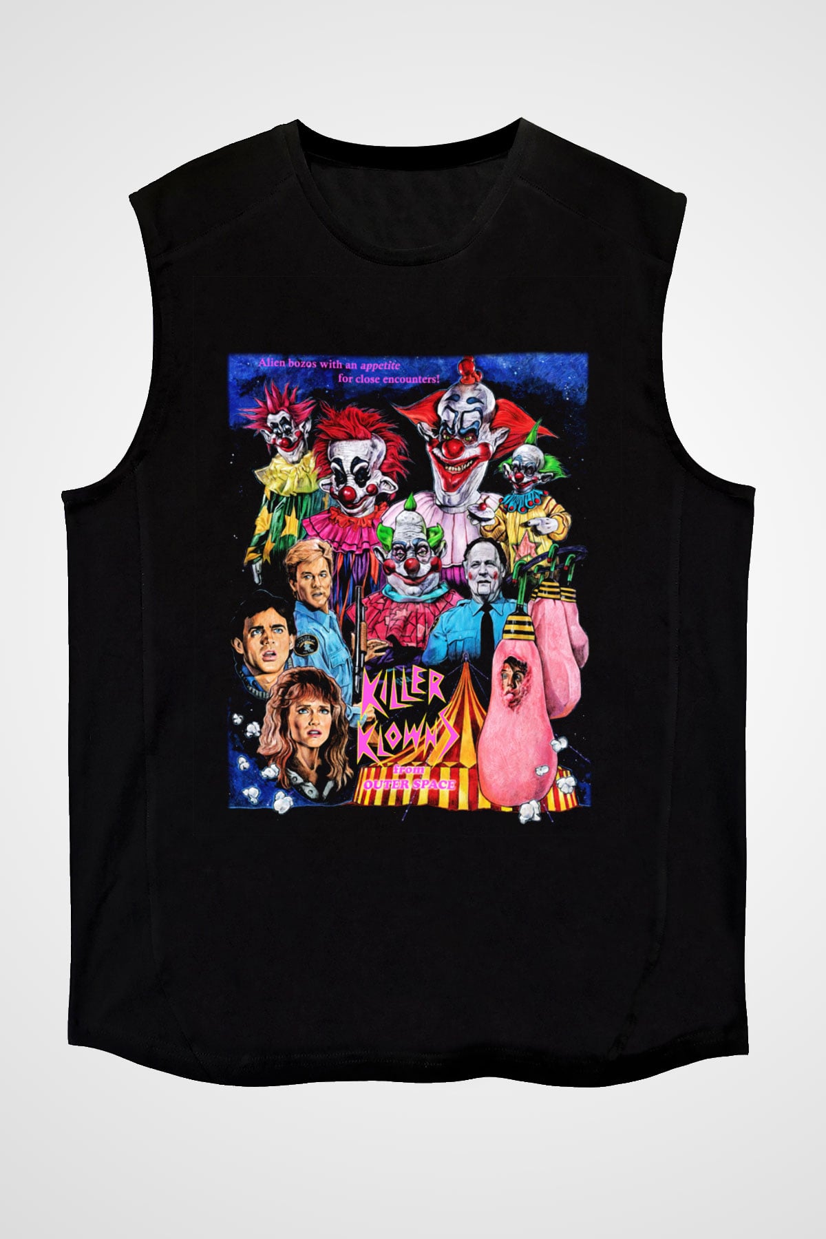 Killer Klowns from Outer Space Siyah Unisex Kolsuz Tişört