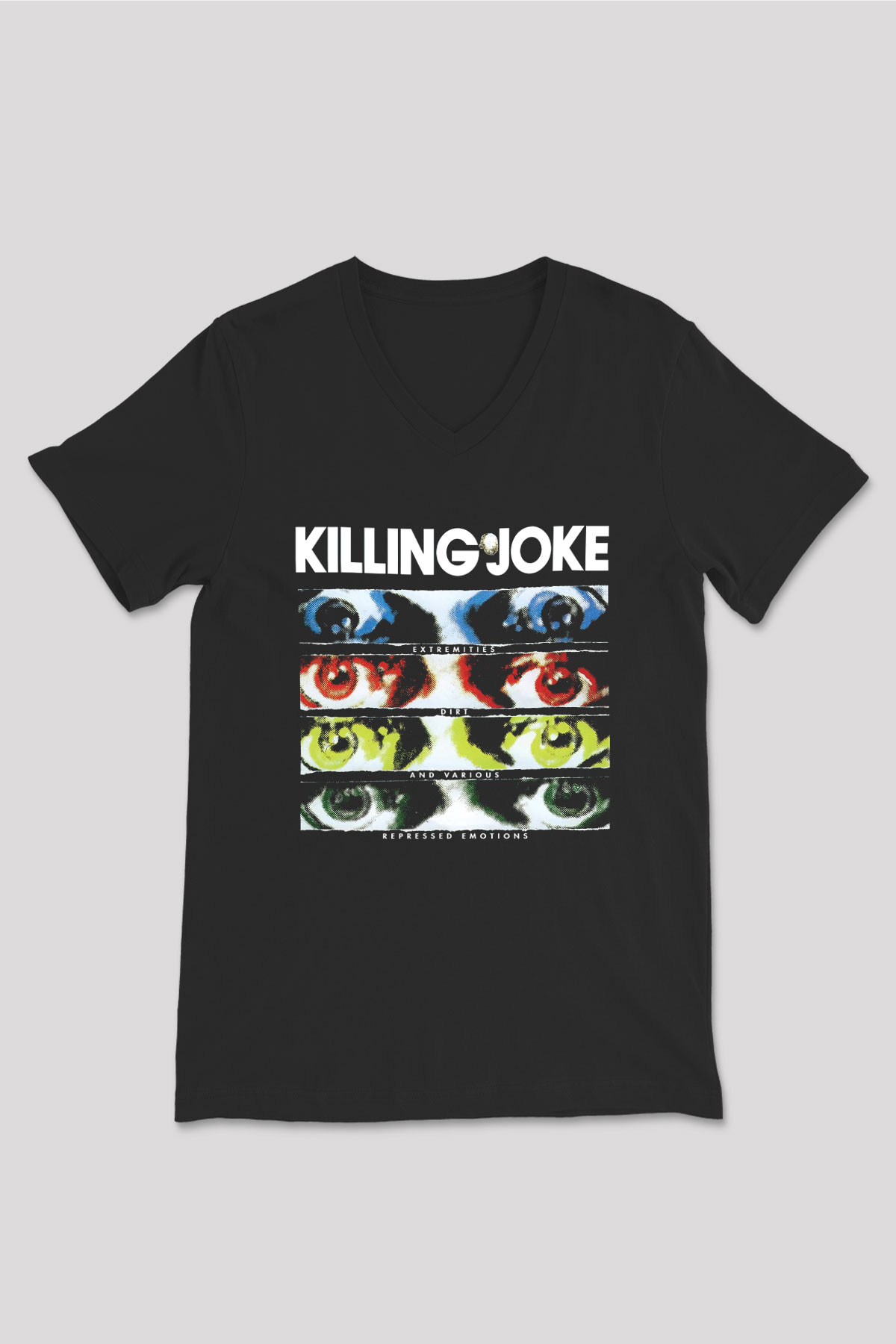 Killing Joke Siyah Unisex V Yaka Tişört T-Shirt