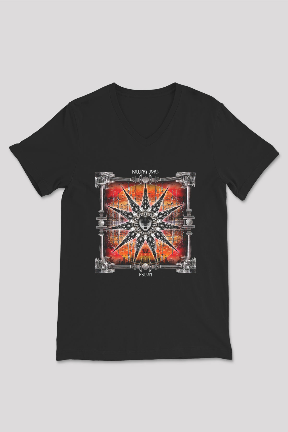 Killing Joke Siyah Unisex V Yaka Tişört T-Shirt