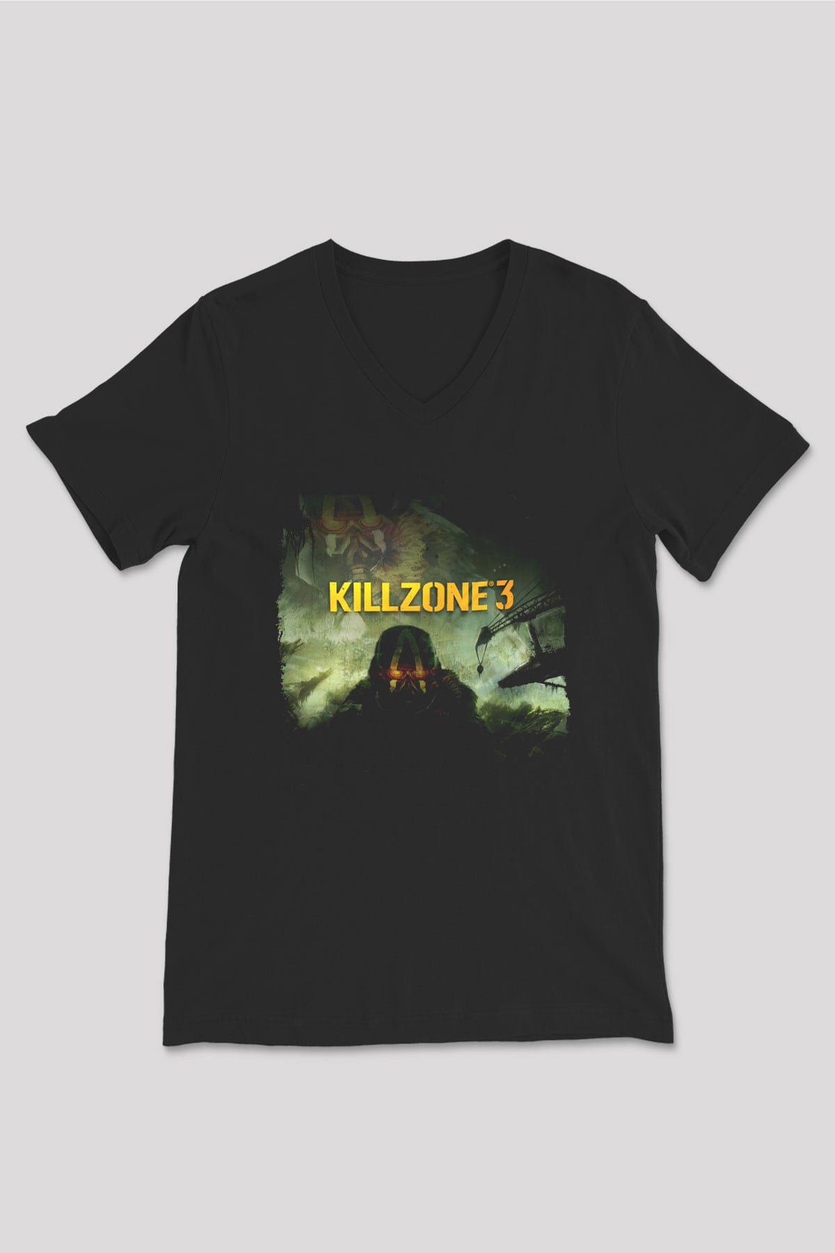 Killzone Siyah Unisex V Yaka Tişört