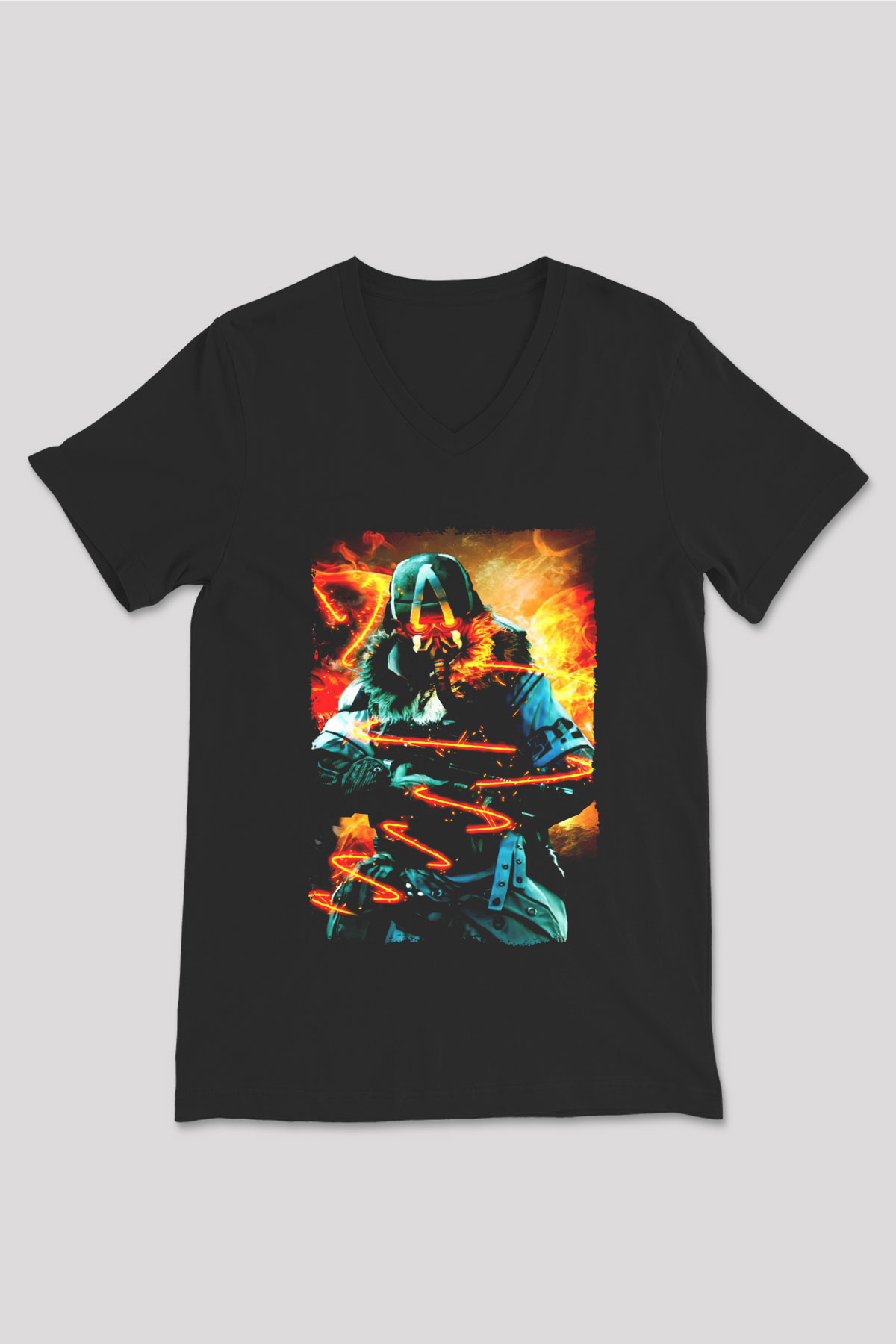 Killzone Siyah Unisex V Yaka Tişört