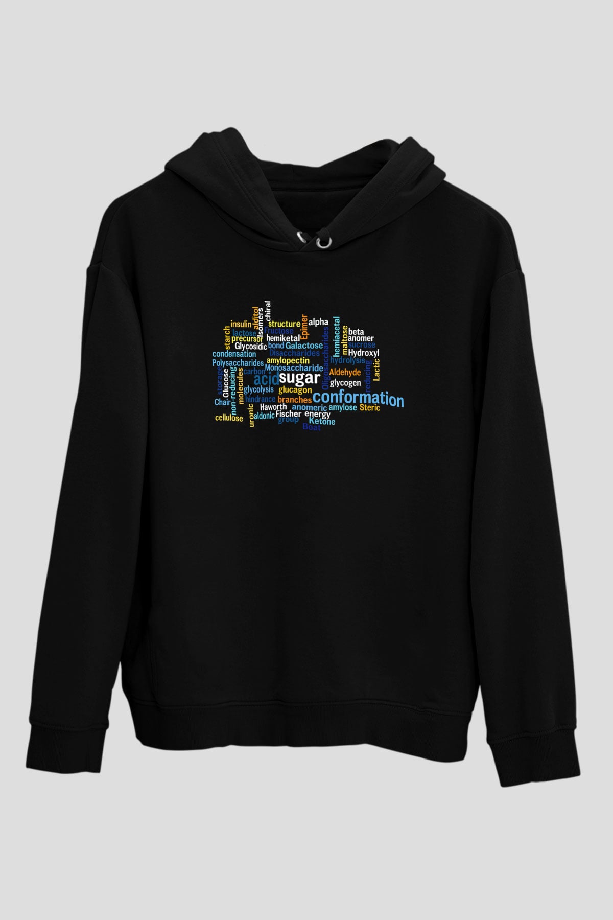 Kimyager Siyah Unisex Kapşonlu Sweatshirt