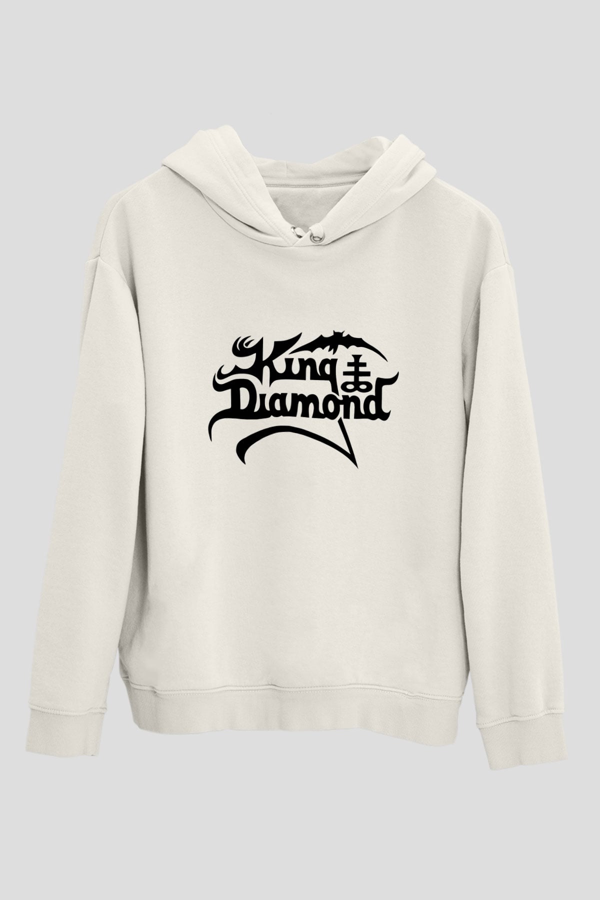 King Diamond Beyaz Unisex Kapşonlu Sweatshirt