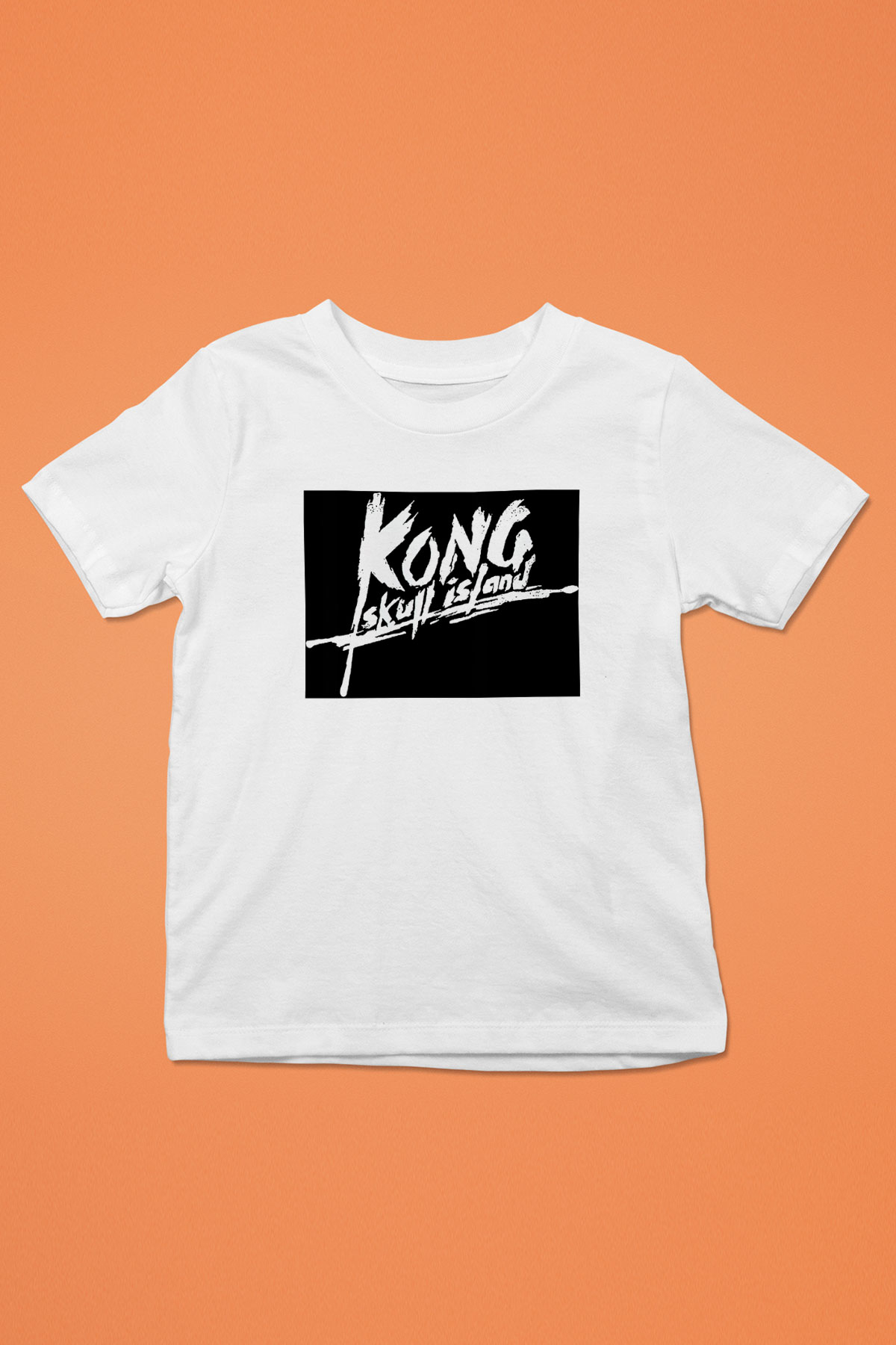 King Kong Baskılı Beyaz Unisex Çocuk Tişört