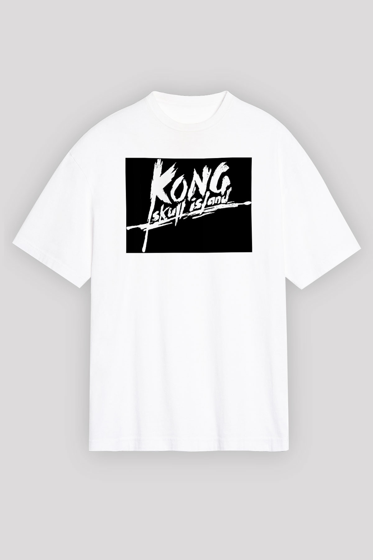 King Kong Beyaz Unisex Oversize Tişört T-Shirt