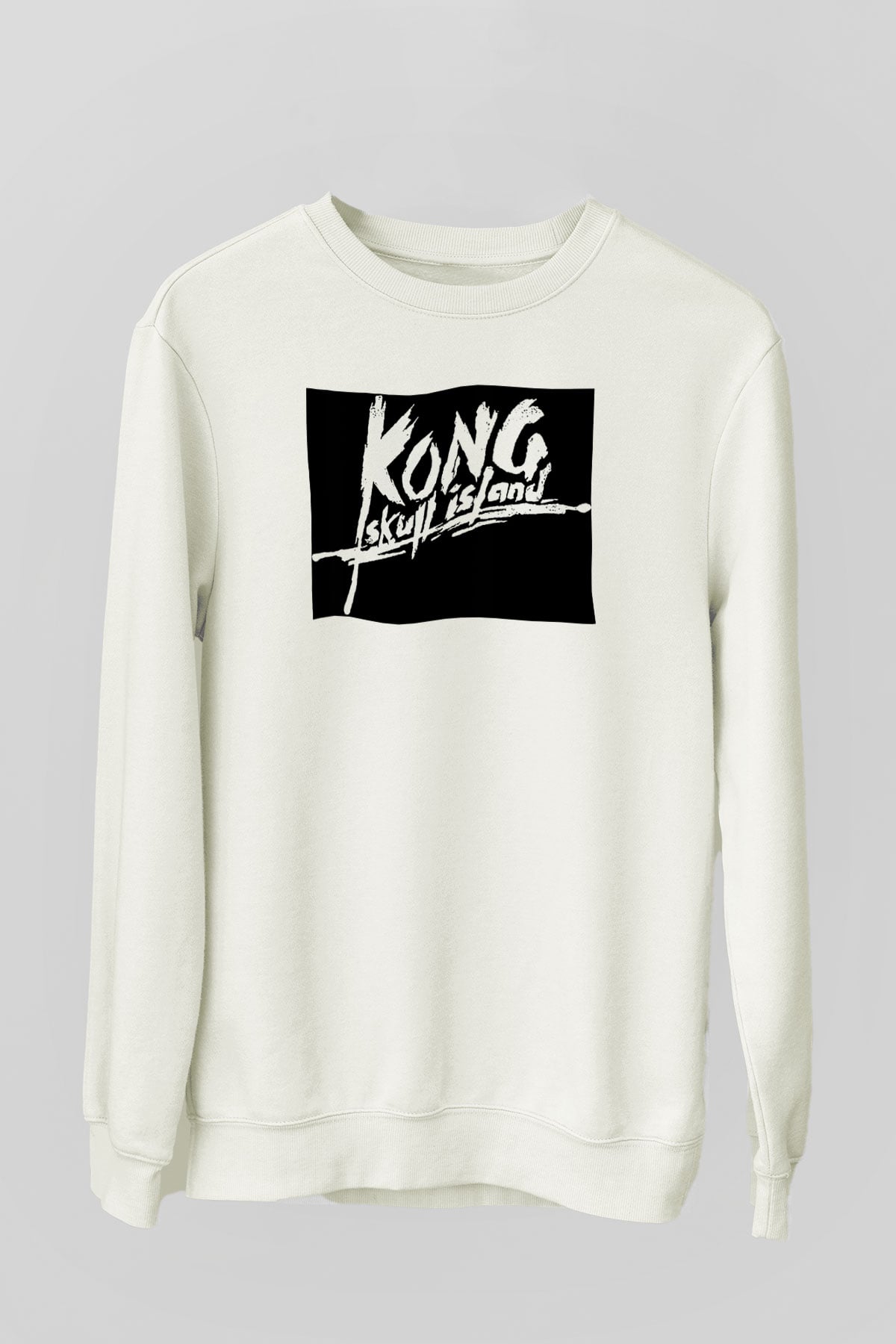 King Kong Beyaz Unisex Sweatshirt