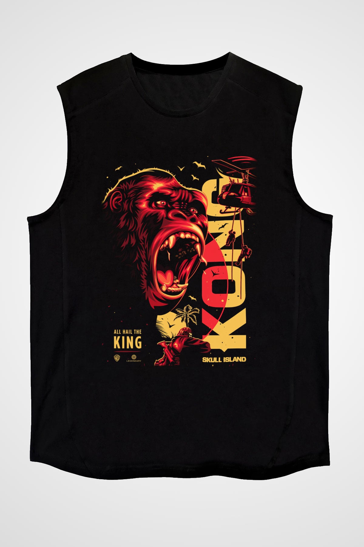 King Kong Siyah Unisex Kolsuz Tişört