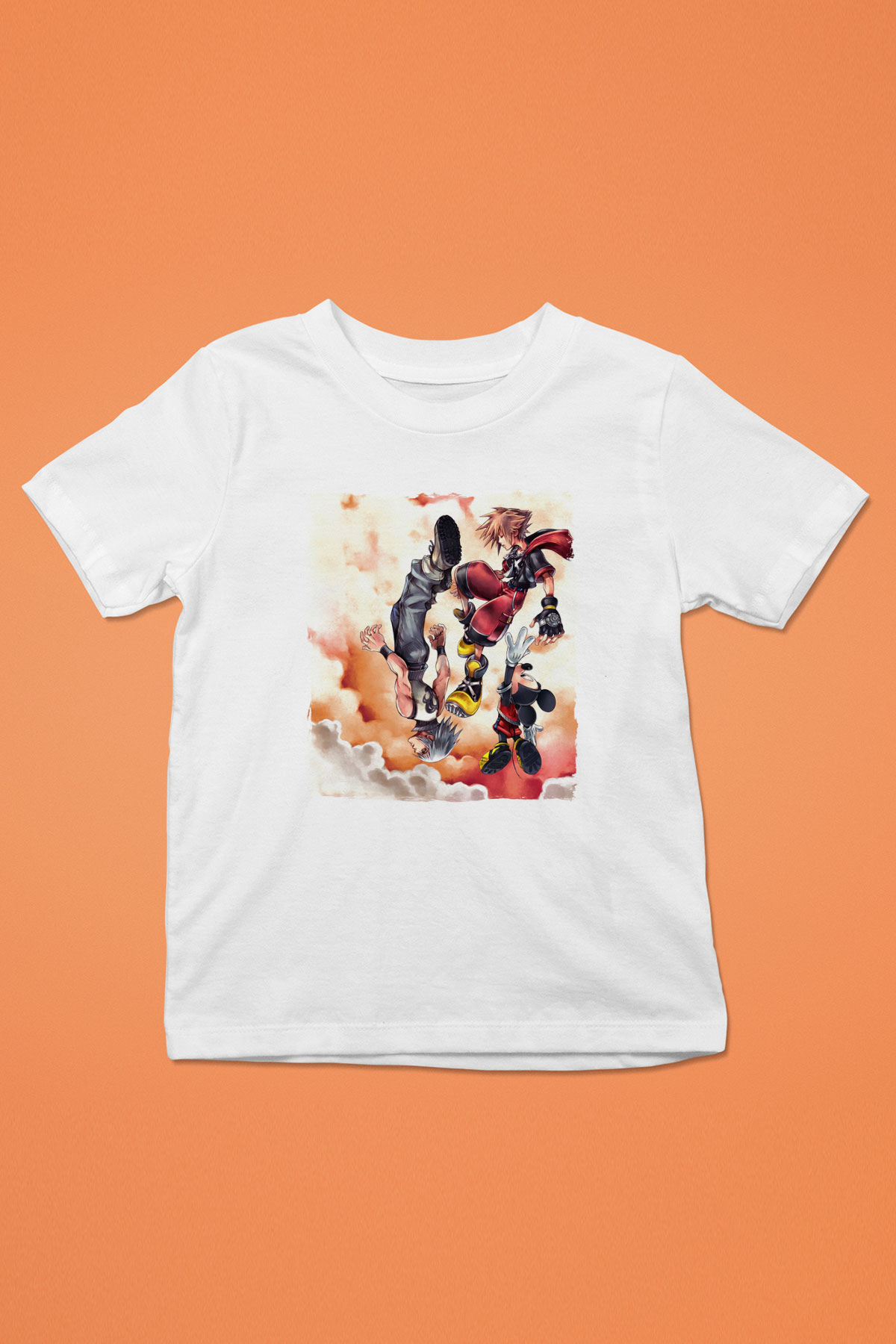 Kingdom Hearts Beyaz Unisex Çocuk Tişört