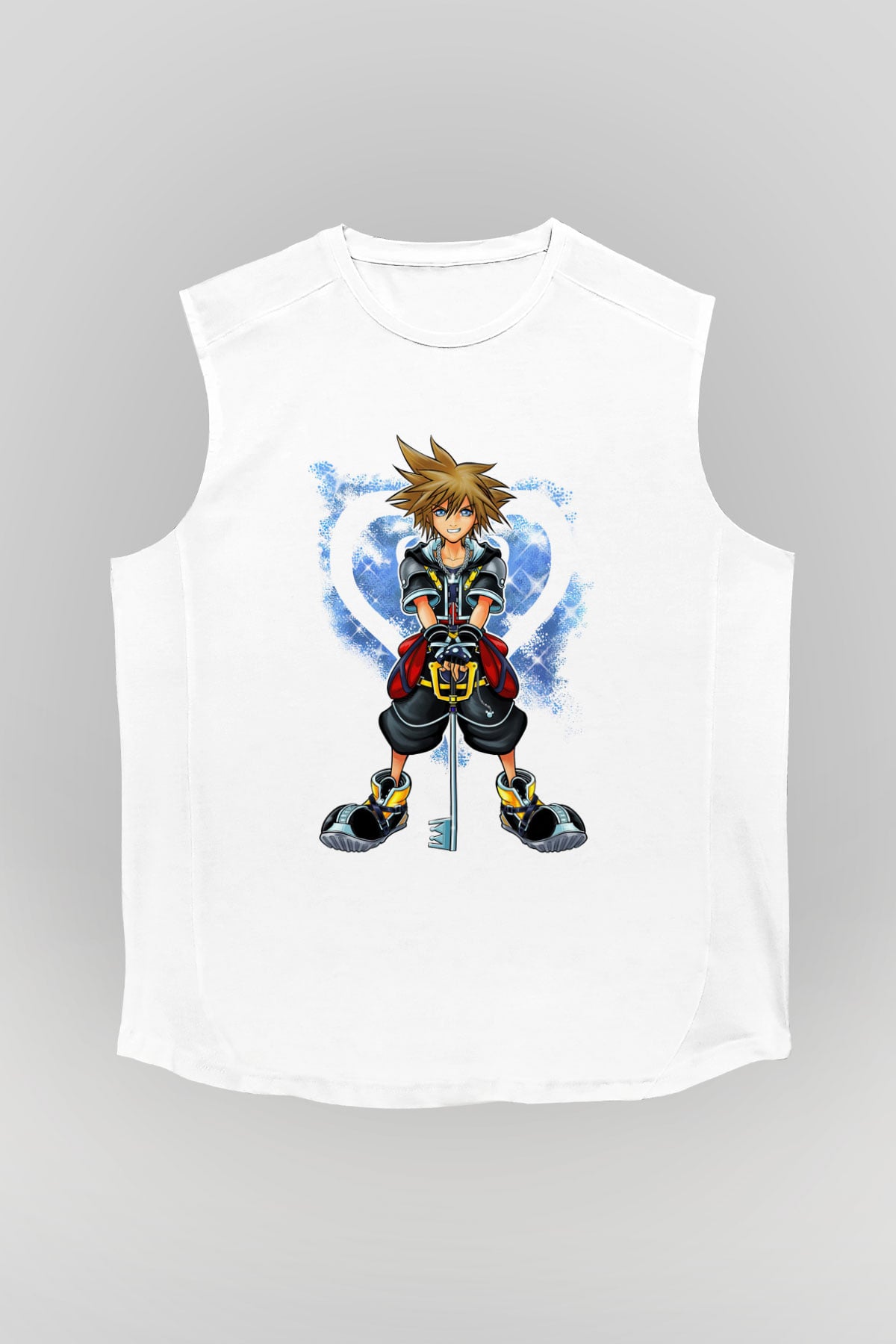 Kingdom Hearts Beyaz Unisex Kolsuz Tişört