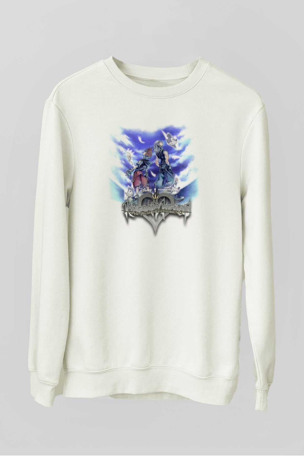 Kingdom Hearts Beyaz Unisex Sweatshirt